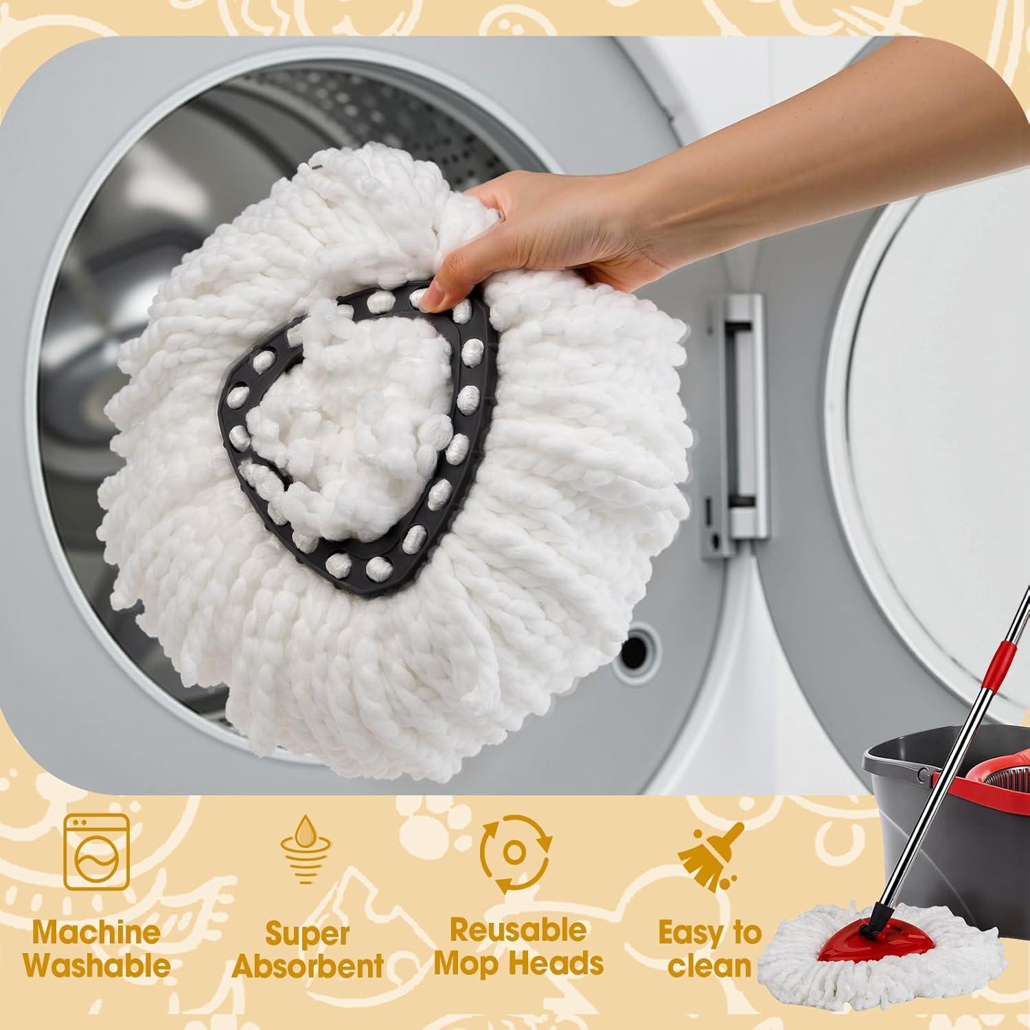 Cabezas de Repuesto para Mop de Giro Easy Wring 20 Piezas