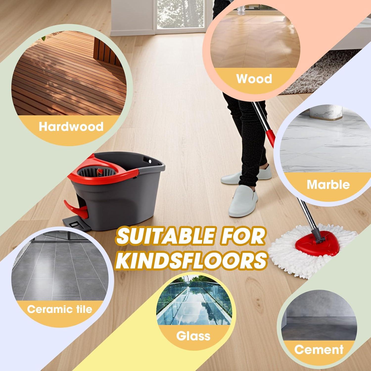 Cabezas de Repuesto para Mop de Giro Easy Wring 20 Piezas