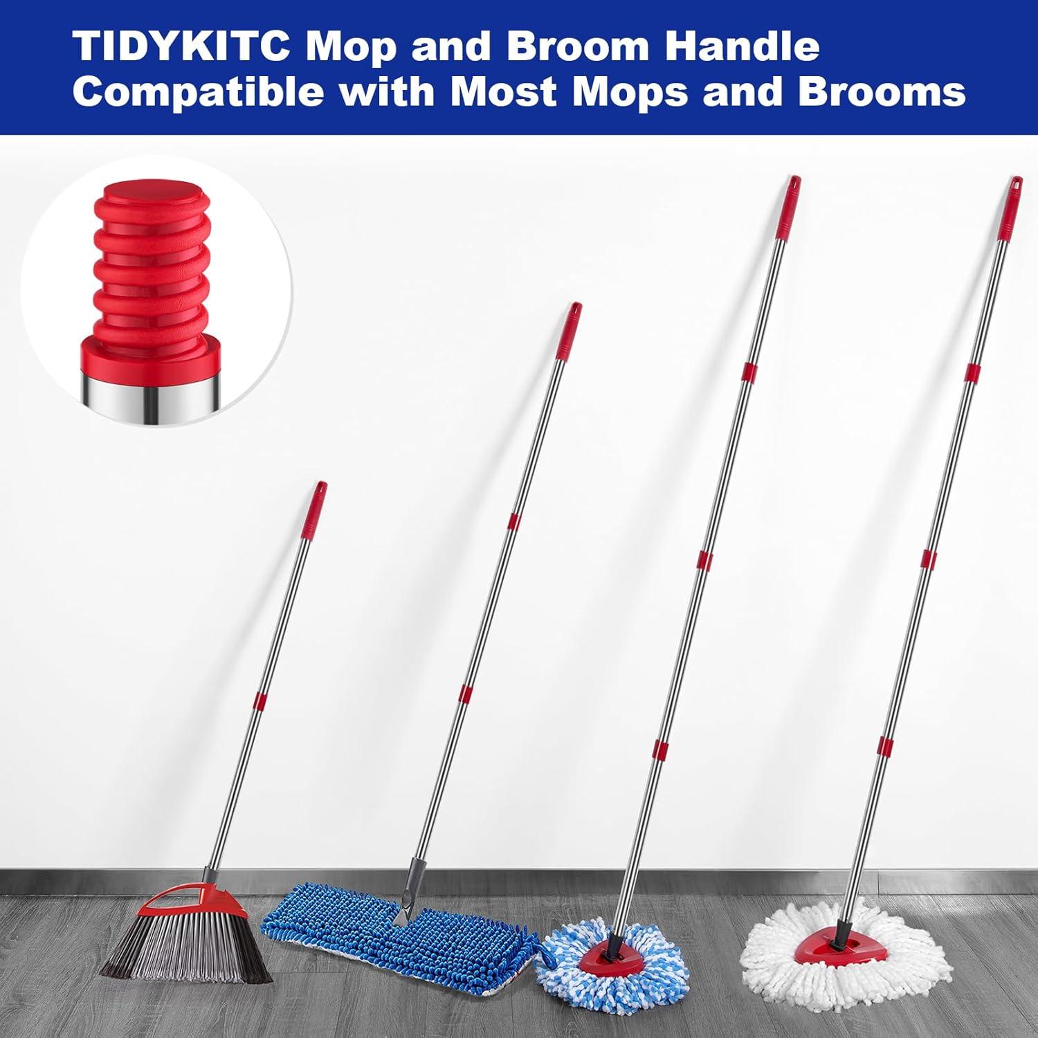 Mango de Mopa Giratoria TIDYKITC Ajustable 30-58" Acero Inoxidable