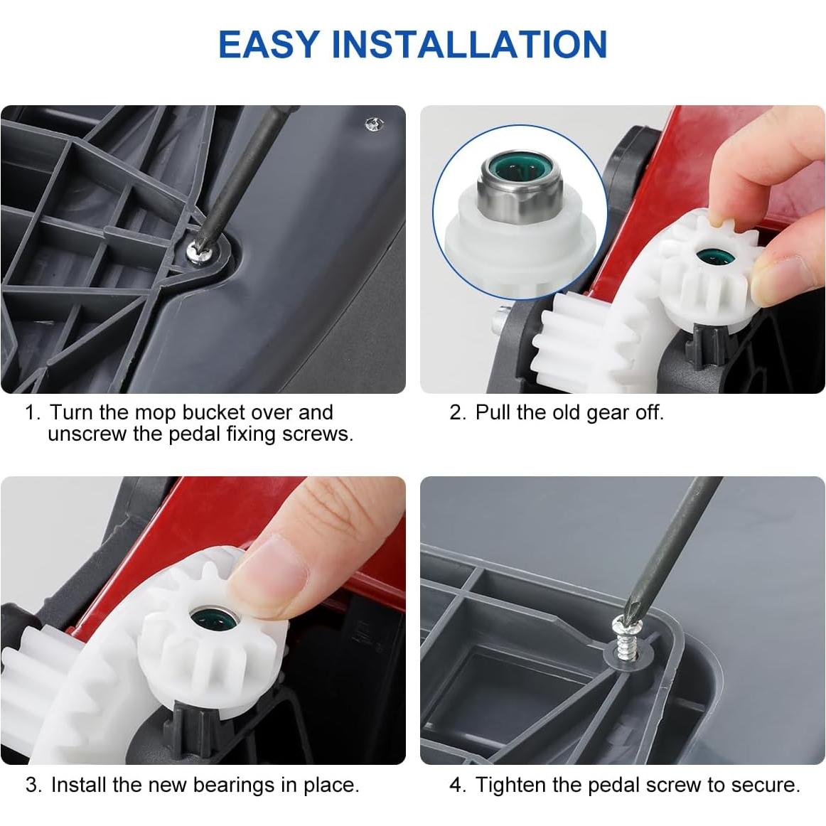 Rodamiento de Cubo de Mopa Giratoria LANMU - 2 Piezas, Compatible Ocedar