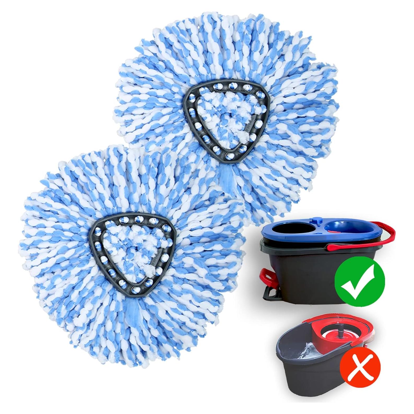 Cabezales de Reemplazo para Fregona Homsis - 2 Unidades Microfibra