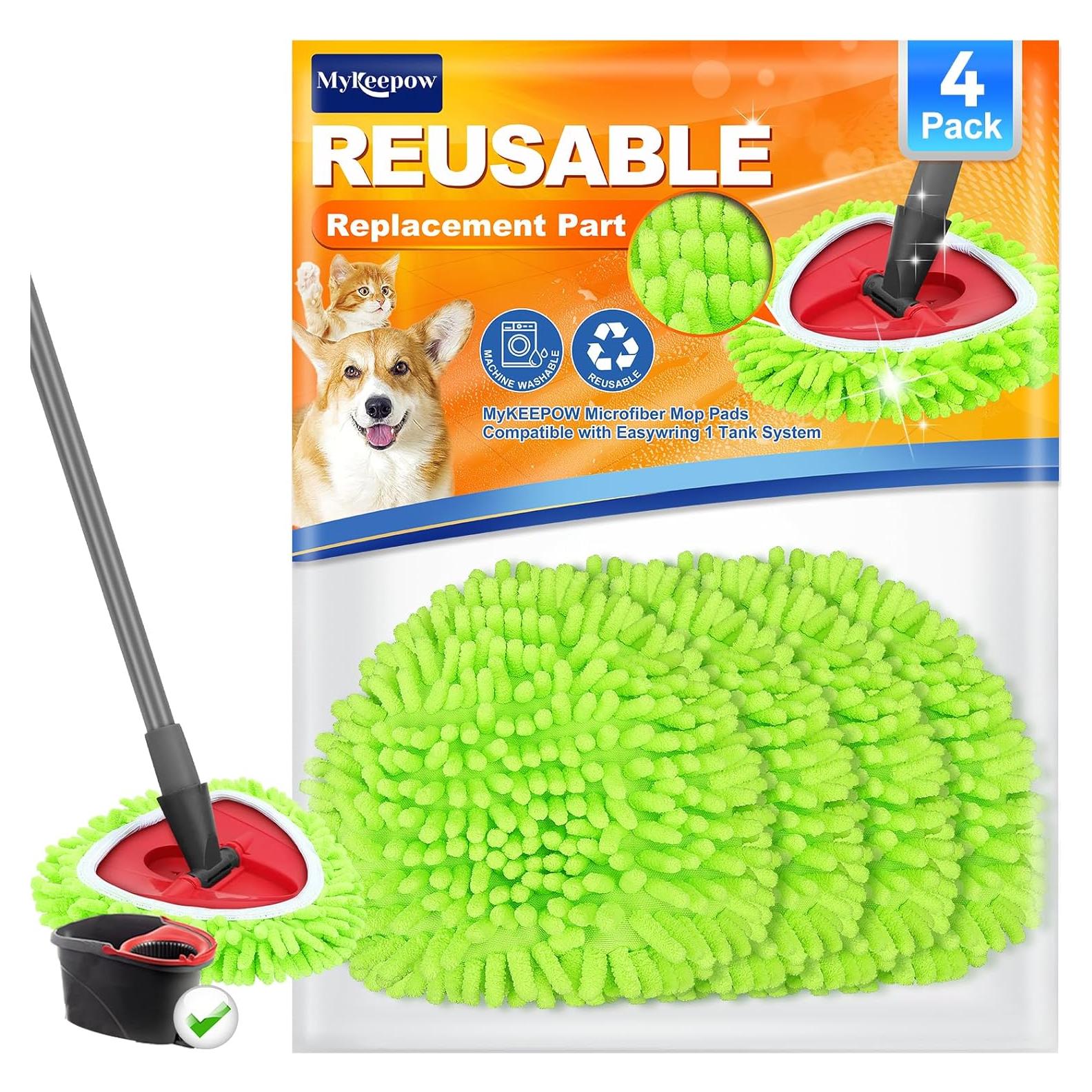 Paquete de 4 almohadillas de mopa O-Cedar Easy Wring verdes