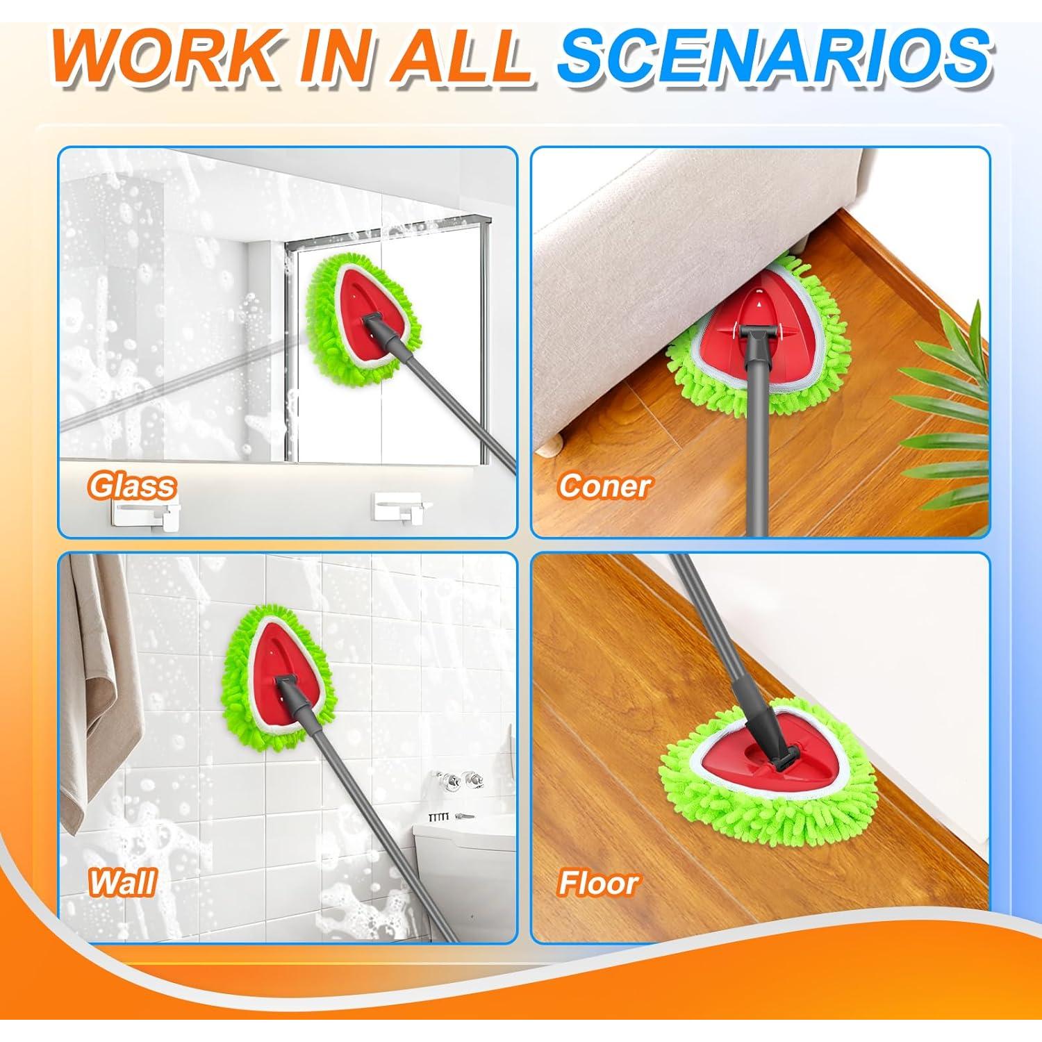 Paquete de 4 almohadillas de mopa O-Cedar Easy Wring verdes