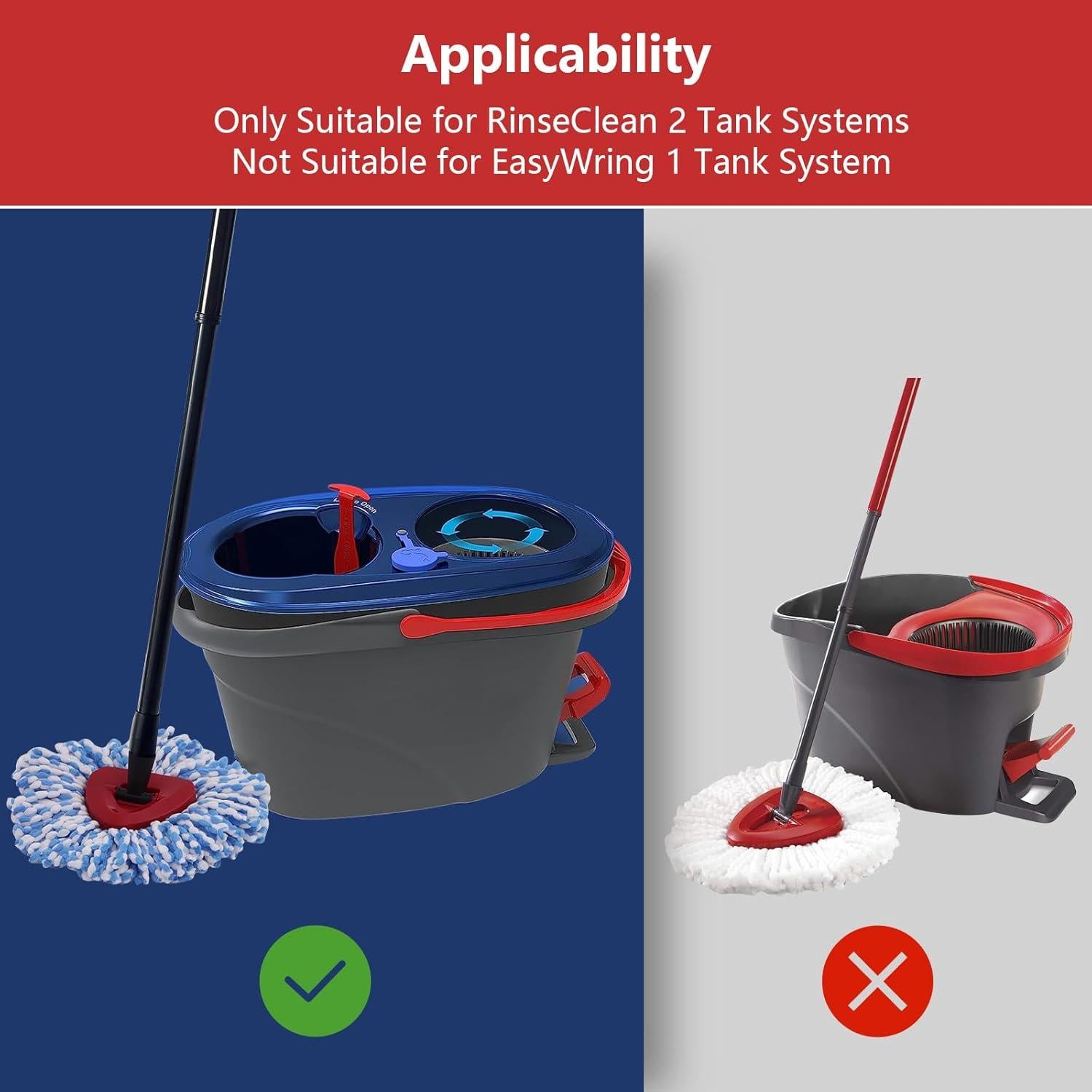 Cabeza de Mop de Microfibra Anffeary 30.48 cm 2 Paquetes