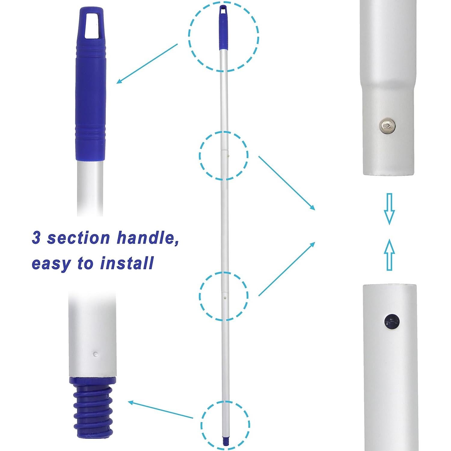Mopa de Microfibra EaseYourDay con 2 Cabezas y Mango Ajustable
