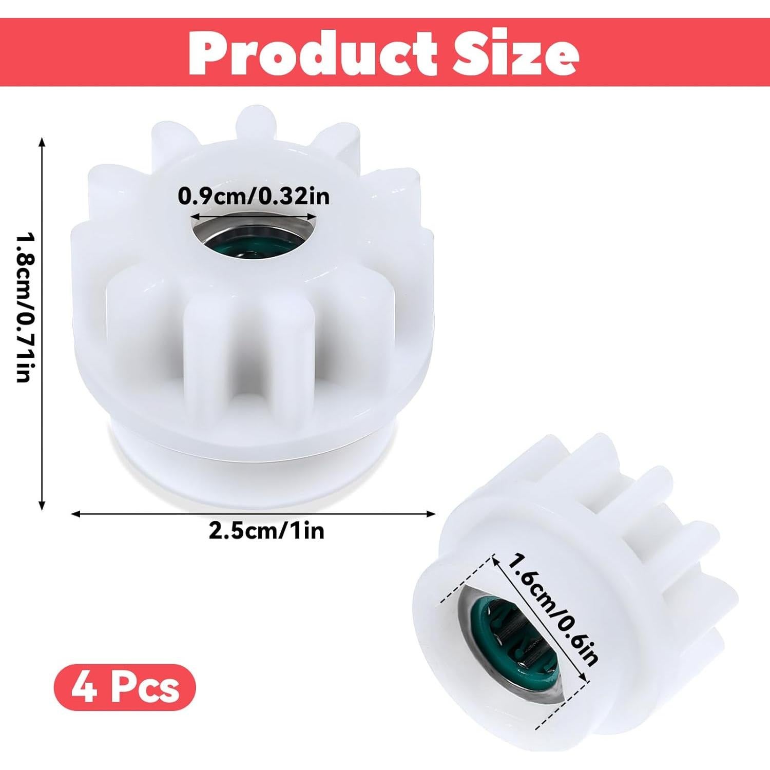 Repuesto de Pedal de Mopa Giratoria Piriuuo 4 Piezas 2.5cm