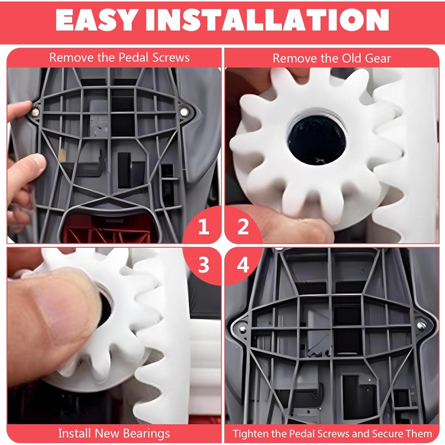 Repuesto de Pedal de Mopa Giratoria Piriuuo 4 Piezas 2.5cm