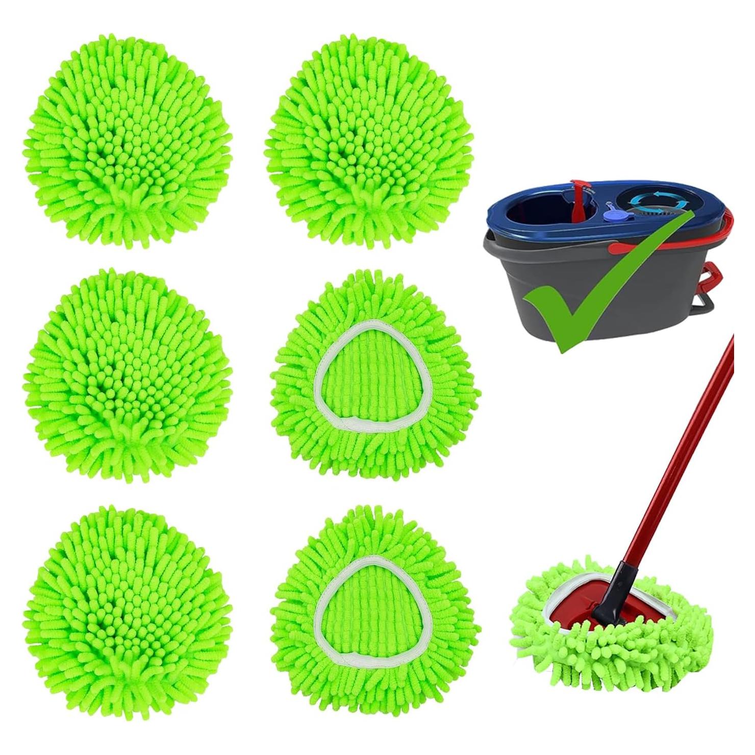 Cabezas de Mopa Chenille Reemplazo Ocedar 6PCS Lavables