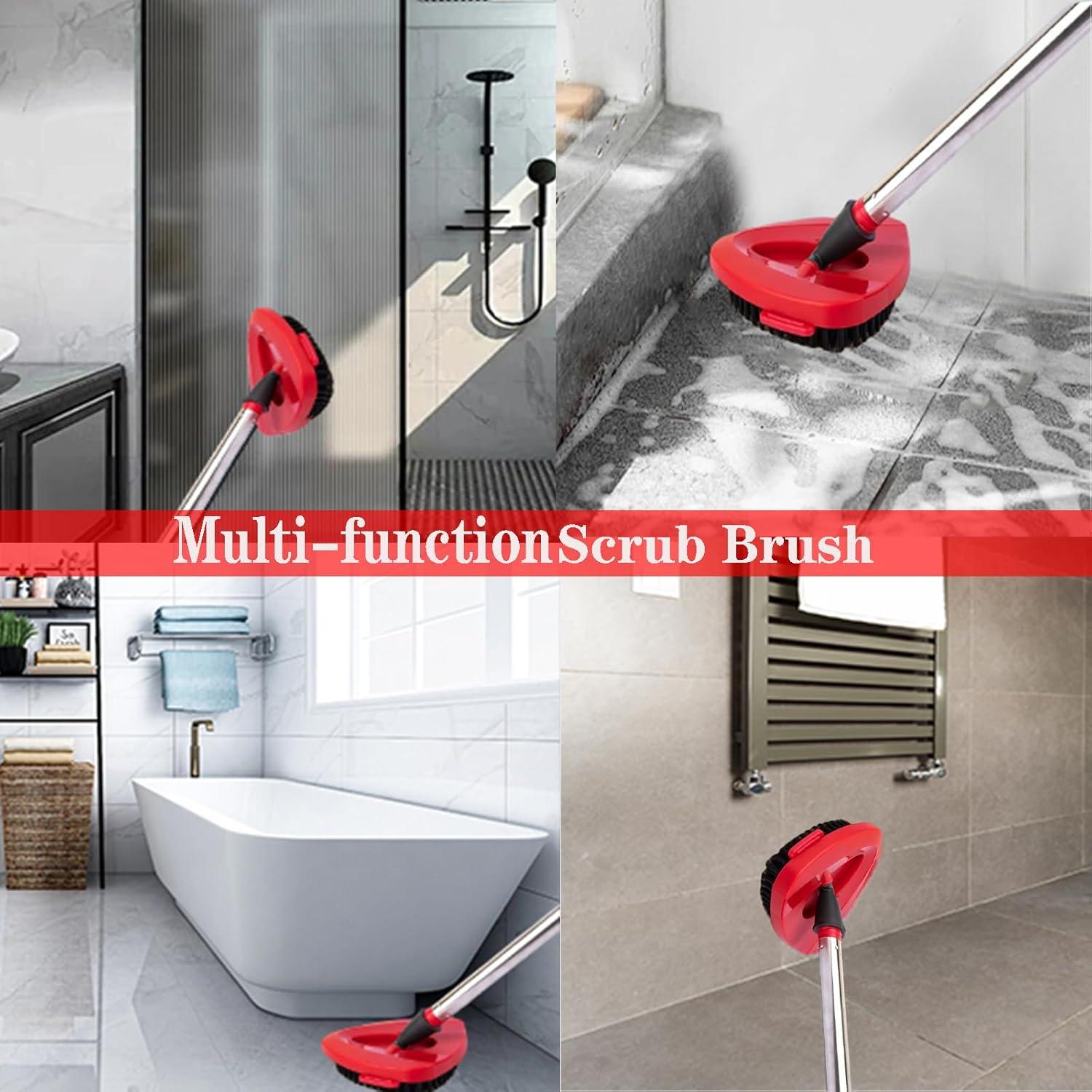 Mango de Mopa Ajustable Fazlynyi + Base y Cepillo Rojo