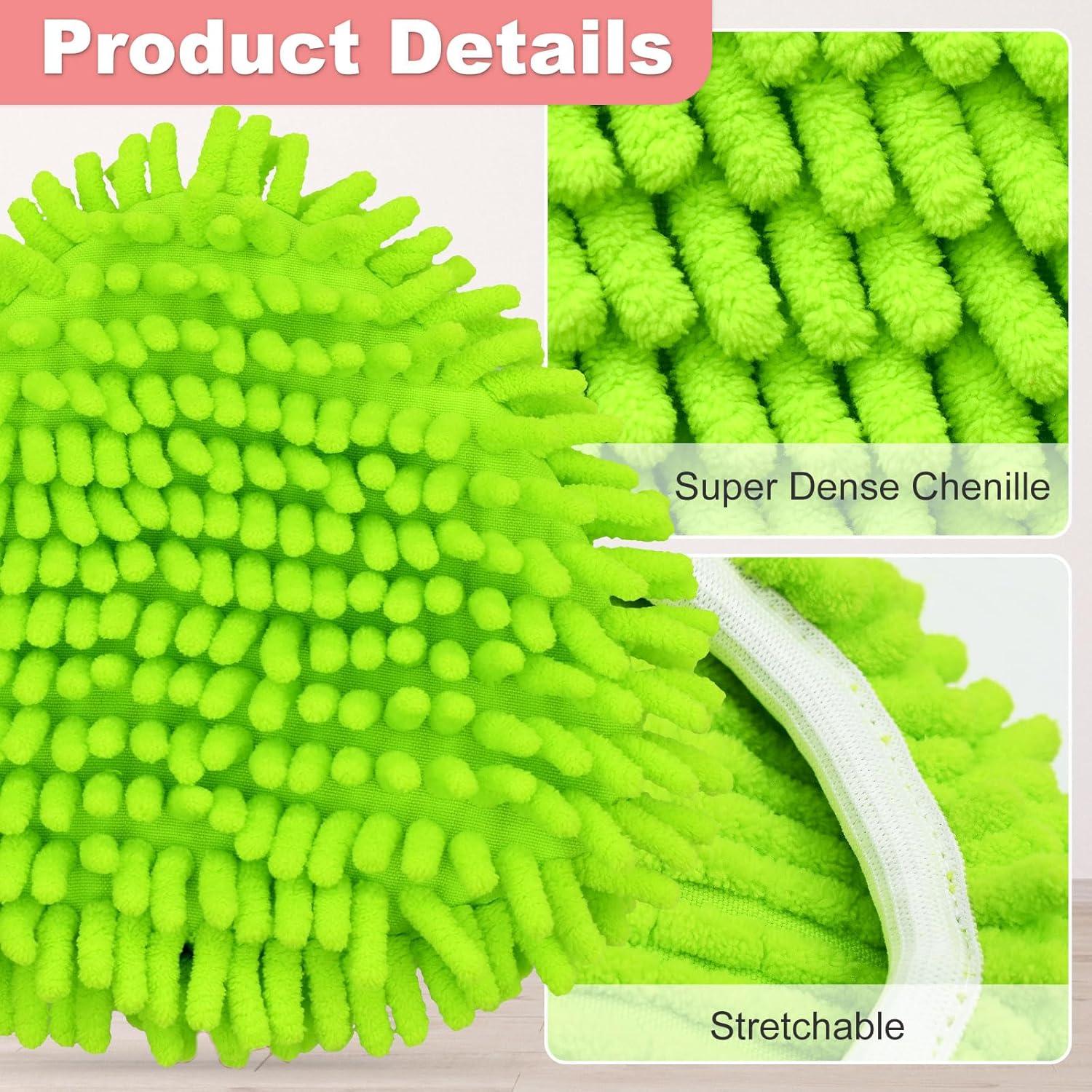 6 Recambios de Cabezas de Mopa Hezane para O Cedar - 3 Microfibra + 3 Chenille