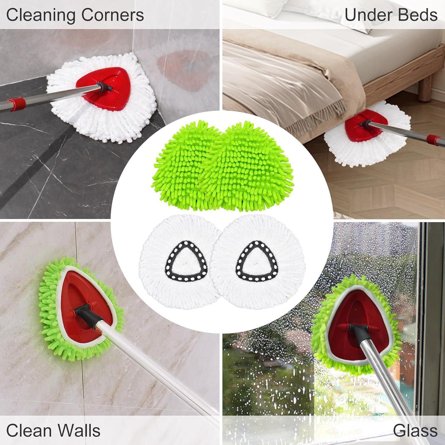 6 Recambios de Cabezas de Mopa Hezane para O Cedar - 3 Microfibra + 3 Chenille