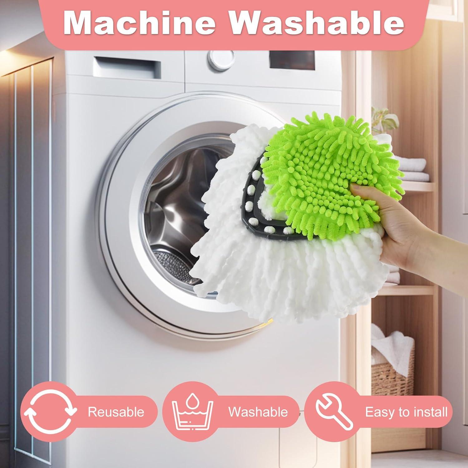 6 Recambios de Cabezas de Mopa Hezane para O Cedar - 3 Microfibra + 3 Chenille