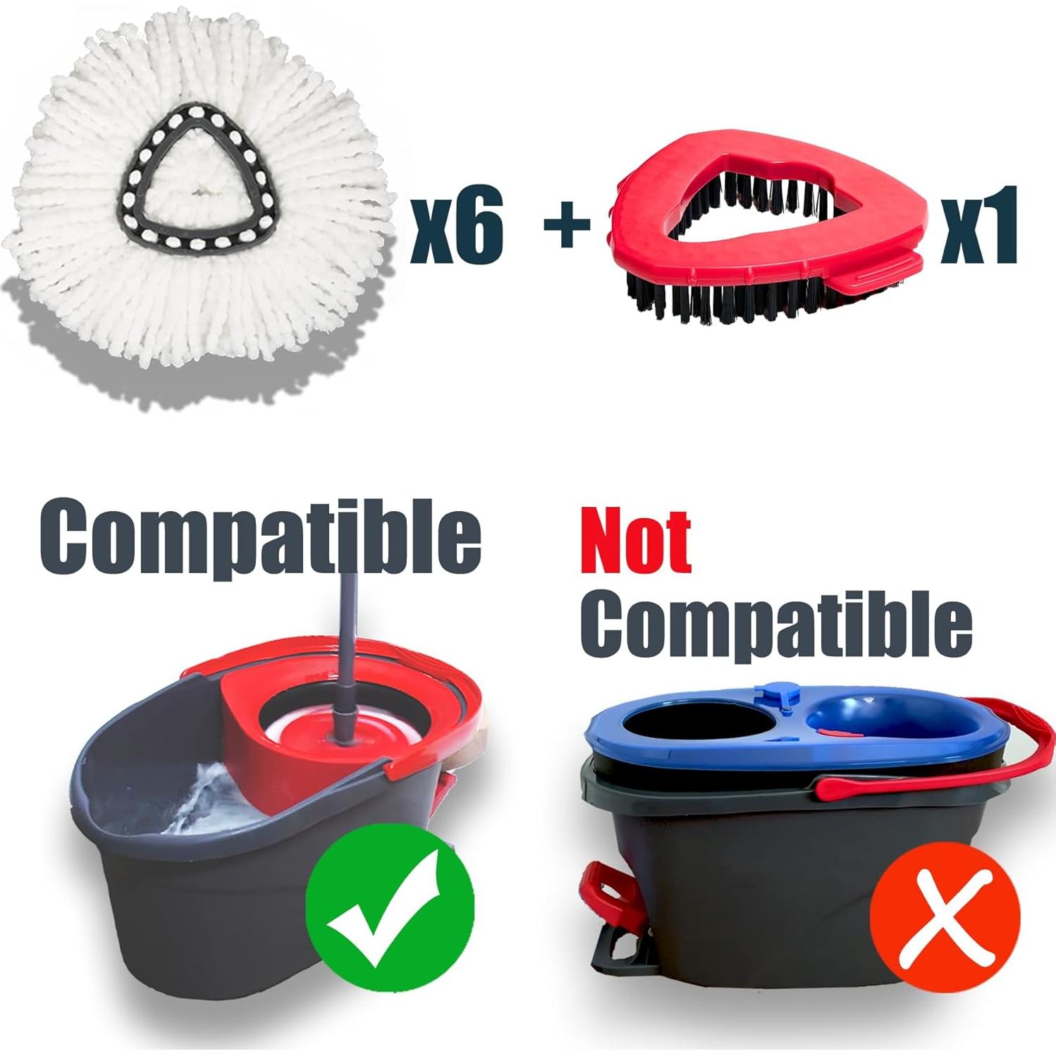 Kit de Repuesto 7 Cabezas Microfibra Homsis para Fregadora