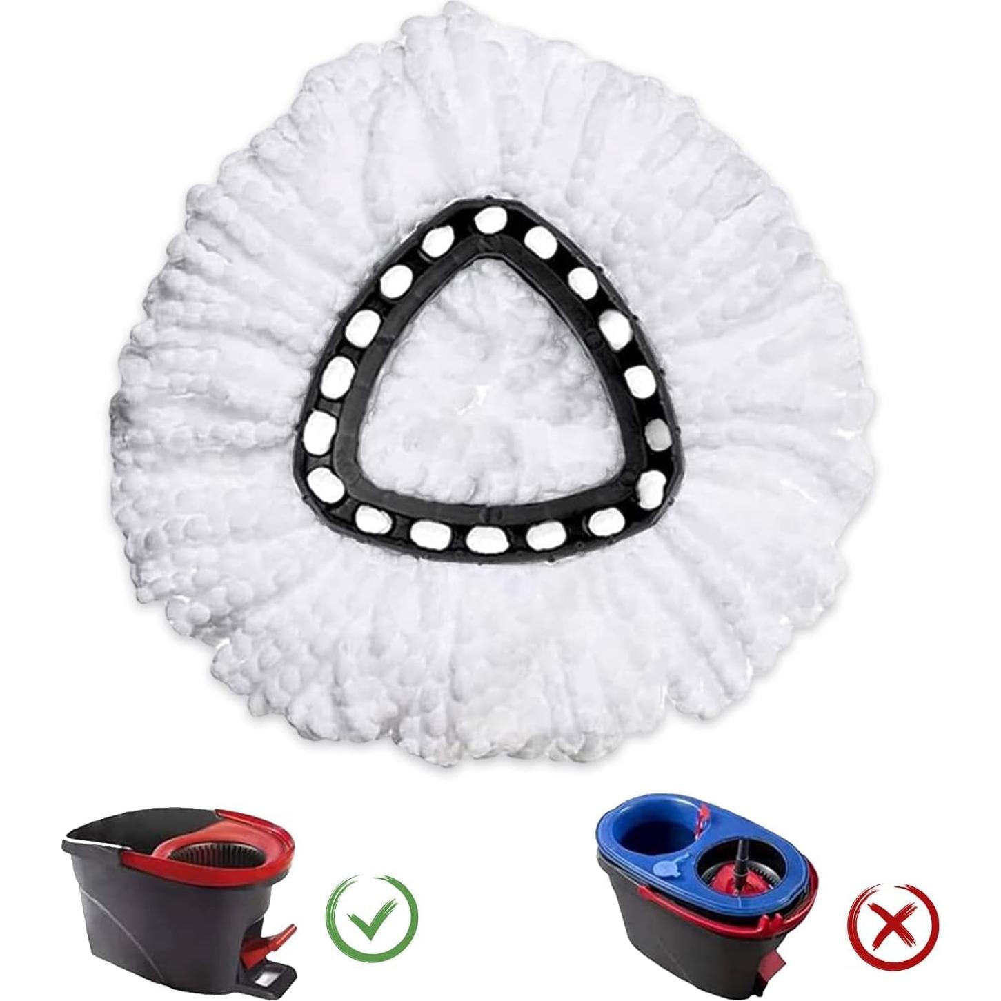 Paquete de 4 cabezales de fregona O-Ceda EasyWring Microfibra