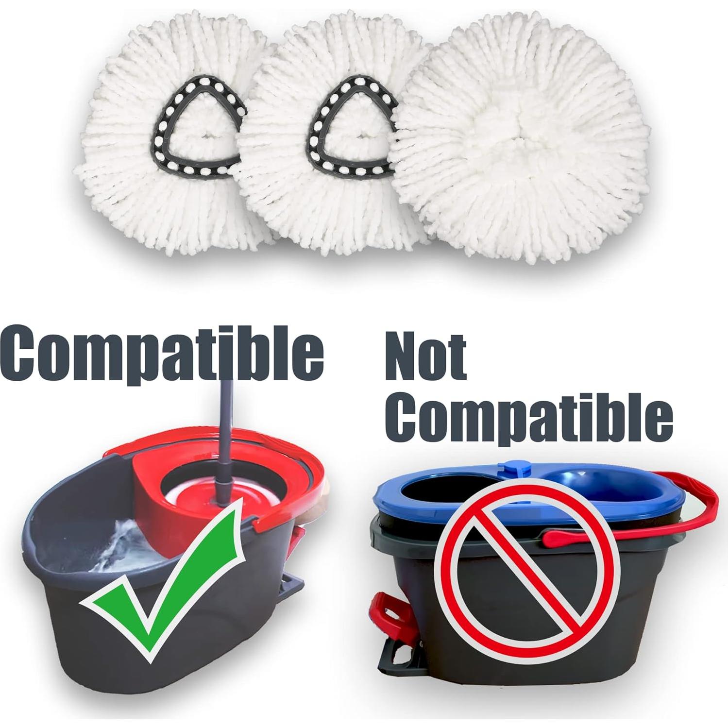 Cabezal de Repuesto para Mopa Homsis - Paquete de 3 Microfibra