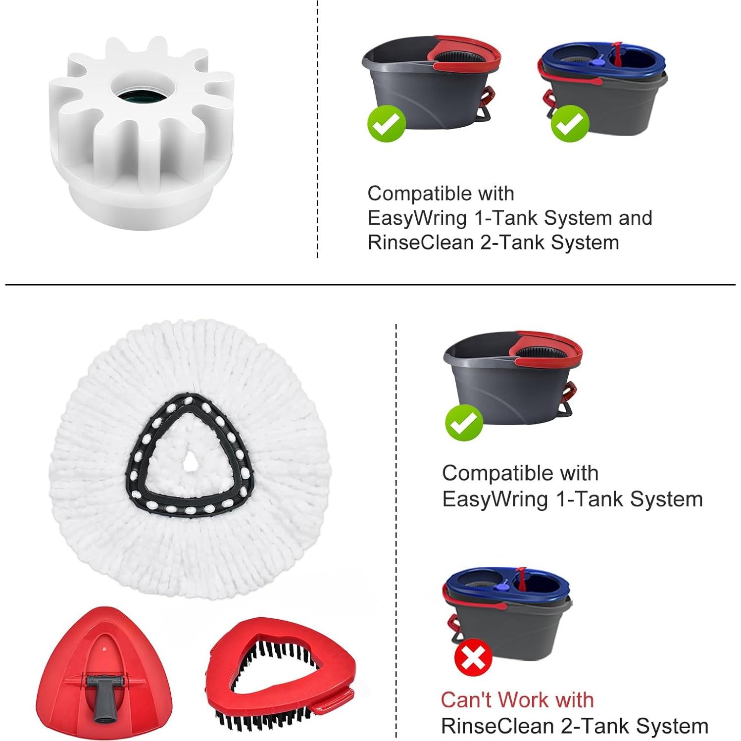 Reemplazo de cabezales de mopa Aiyiried para O-Cedar EasyWring