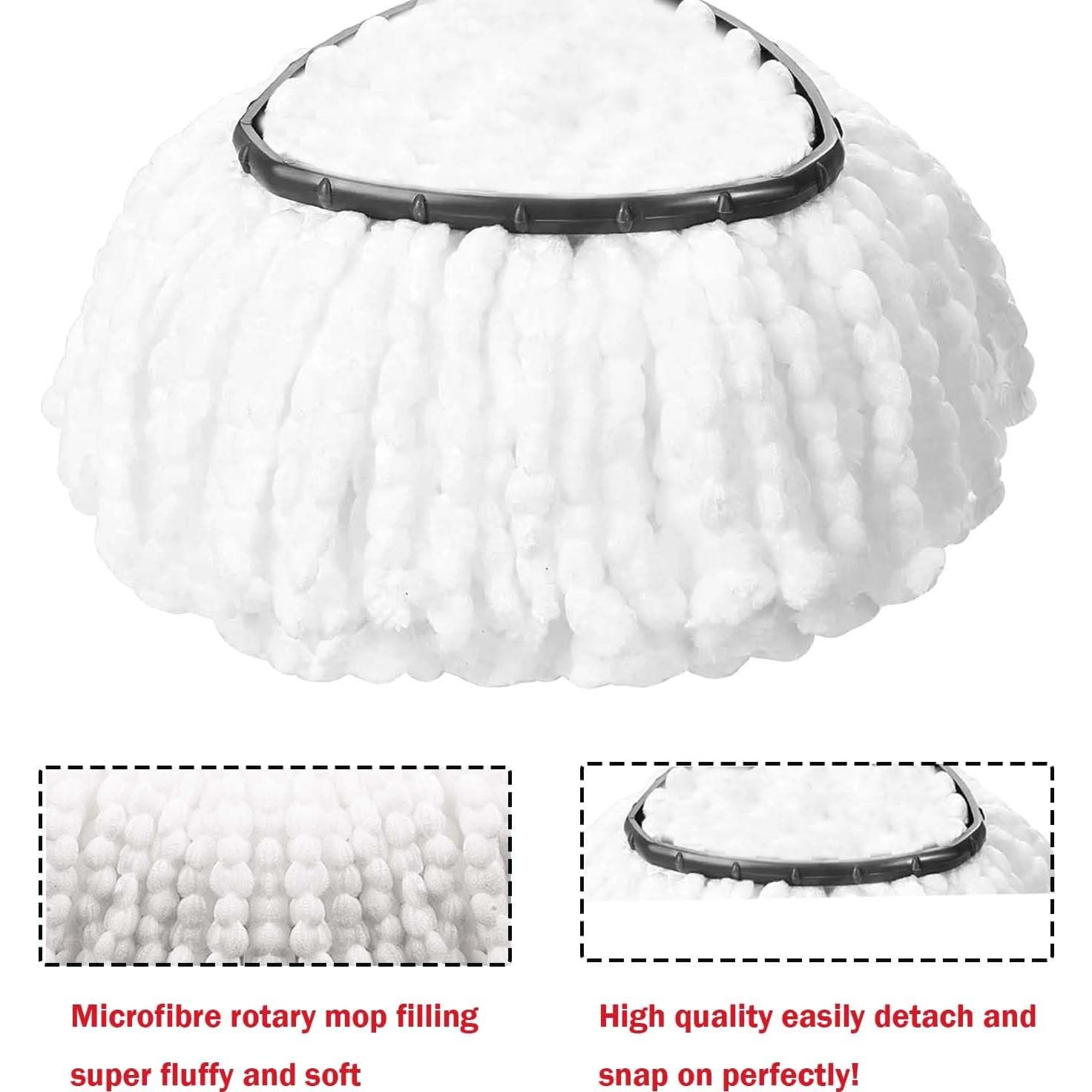 Cabezal de Repuesto para Mop FOOKCIAN 6 Paquetes Microfibra