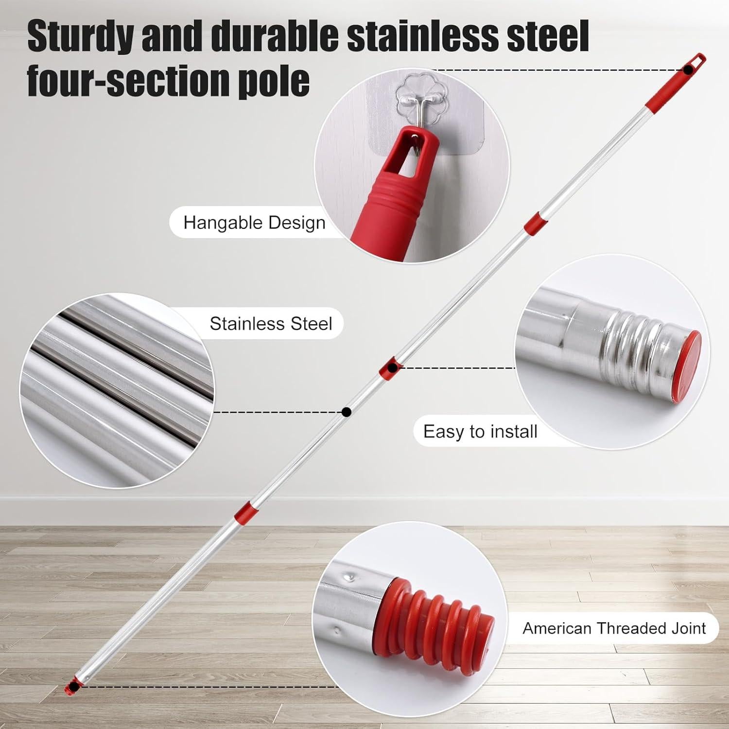 Mango de Repuesto para Mop Giratorio Aruihm 76-150 cm