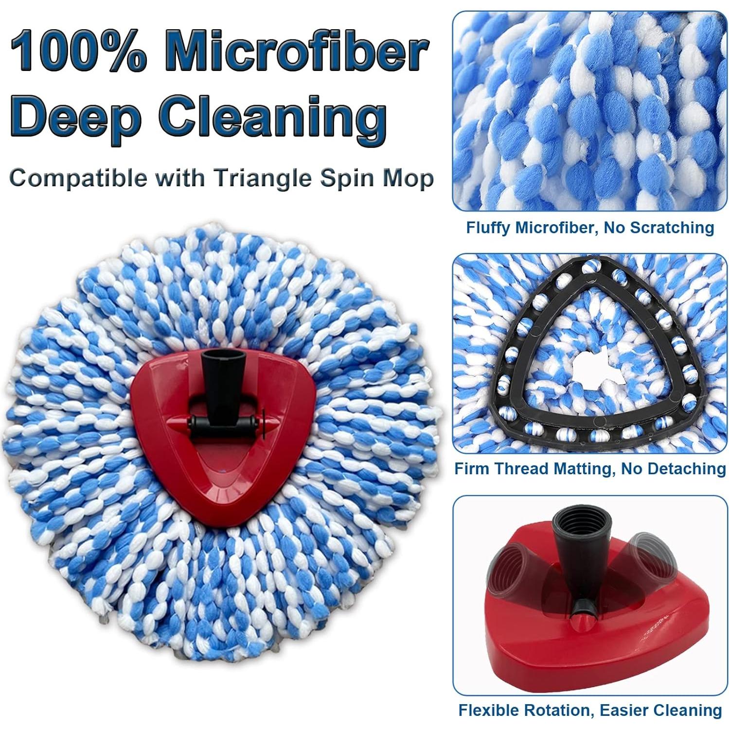 3 Recargas de Cabezal de Mopa RUXIEWEY Microfibra Ultra Absorbente