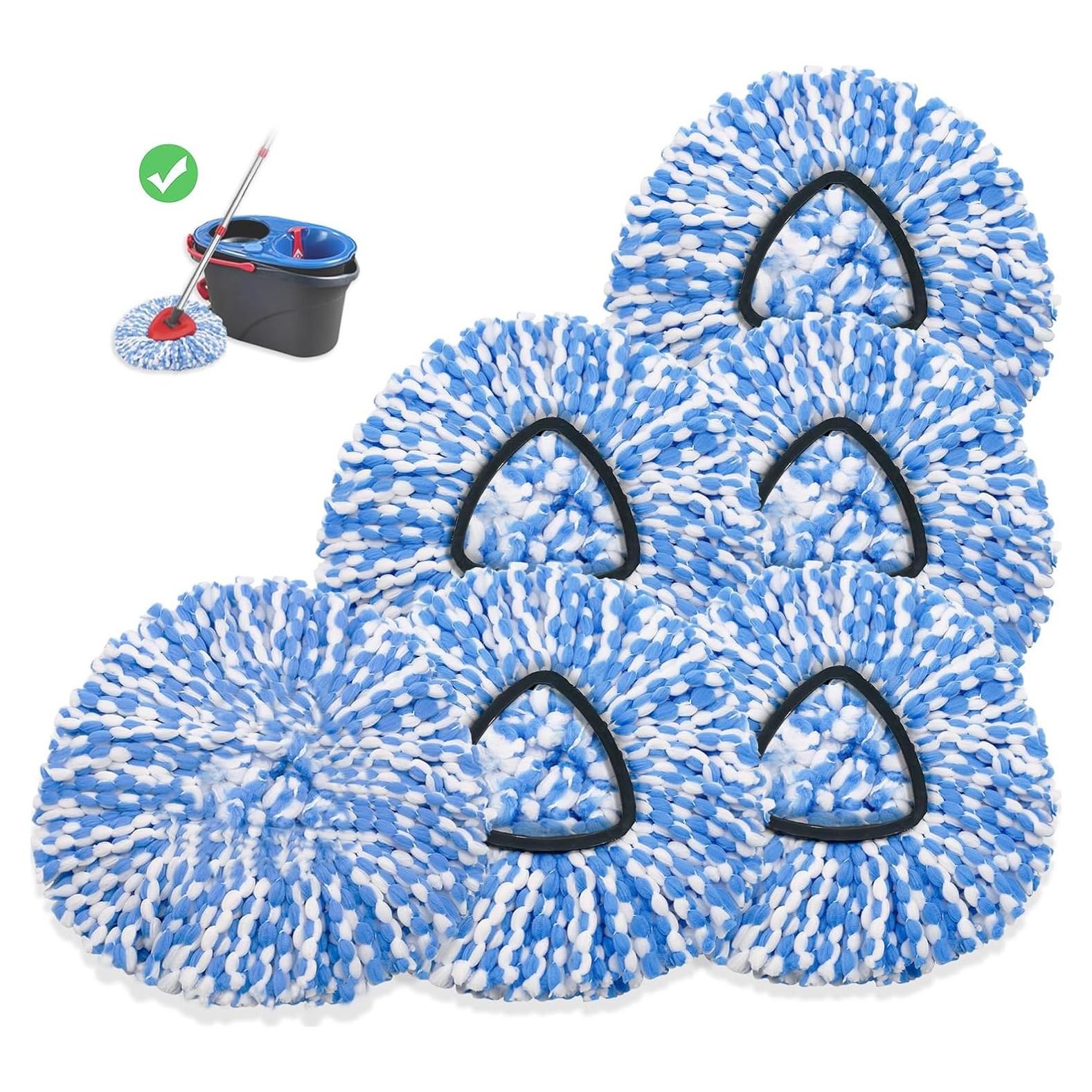 6 Recargas de Mopa de Microfibra kCarpoly para O ceda RinseClean