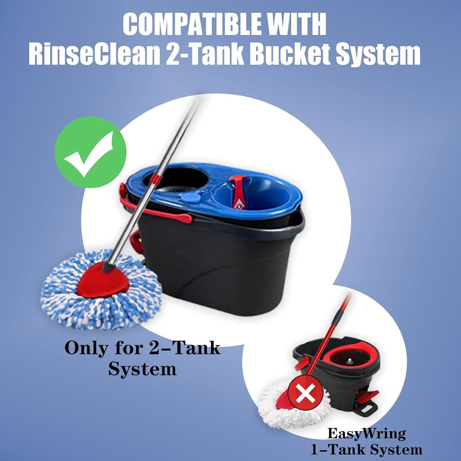 6 Recargas de Mopa de Microfibra kCarpoly para O ceda RinseClean