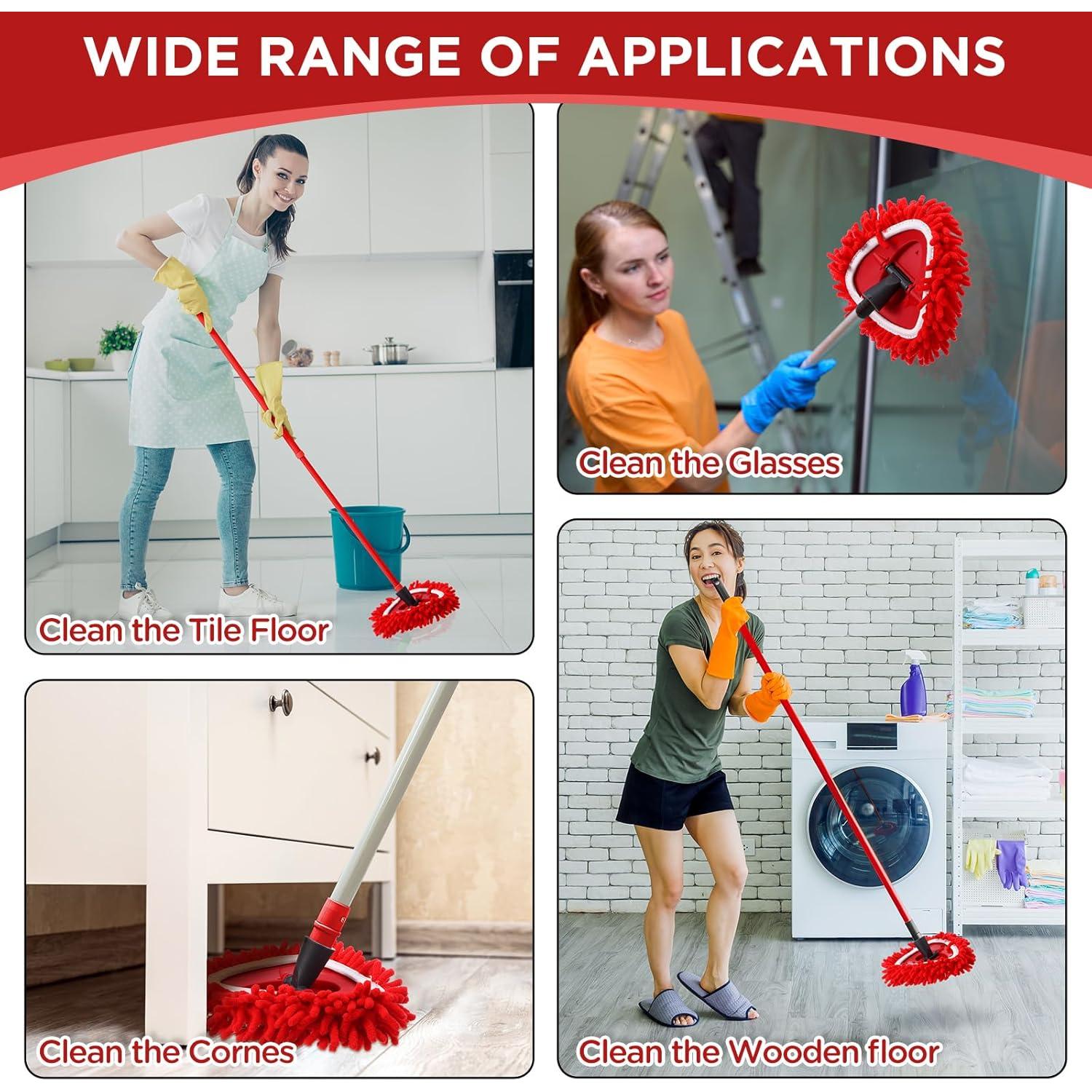 Cabezas de Repuesto Mopa Chenille Baderke 3 Unidades Rojo