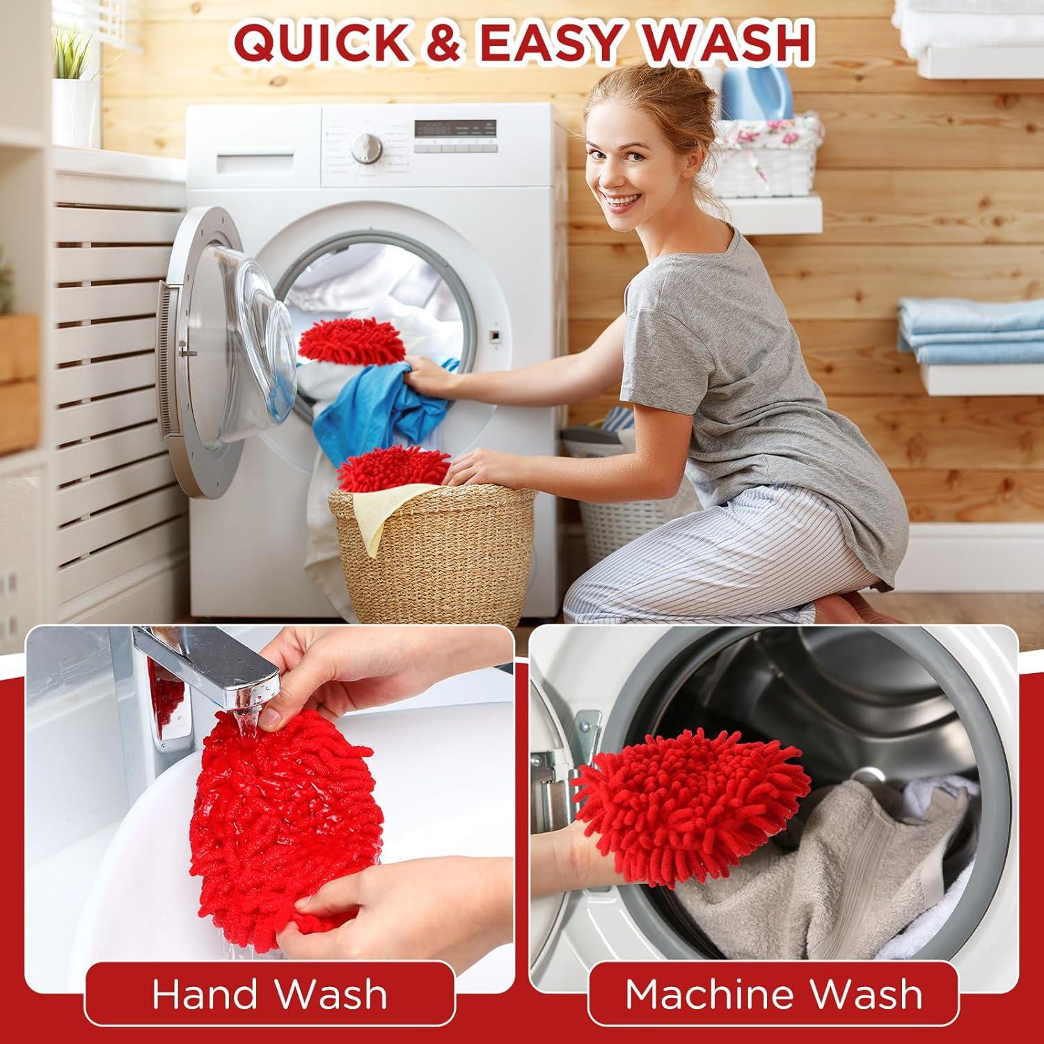 Cabezas de Repuesto Mopa Chenille Baderke 3 Unidades Rojo