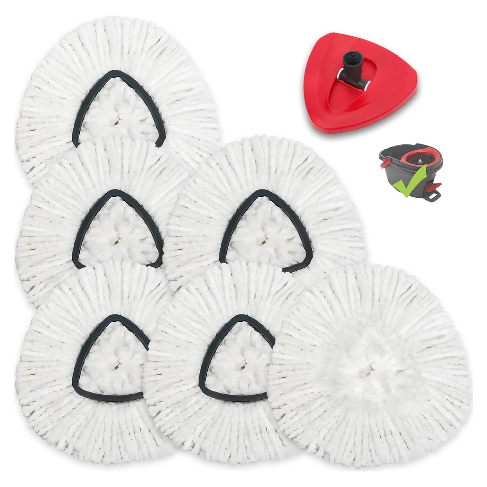 Cabezas de Repuesto para Mopa Giratoria CLEAN PIONEER - 6 Paquetes Microfibra