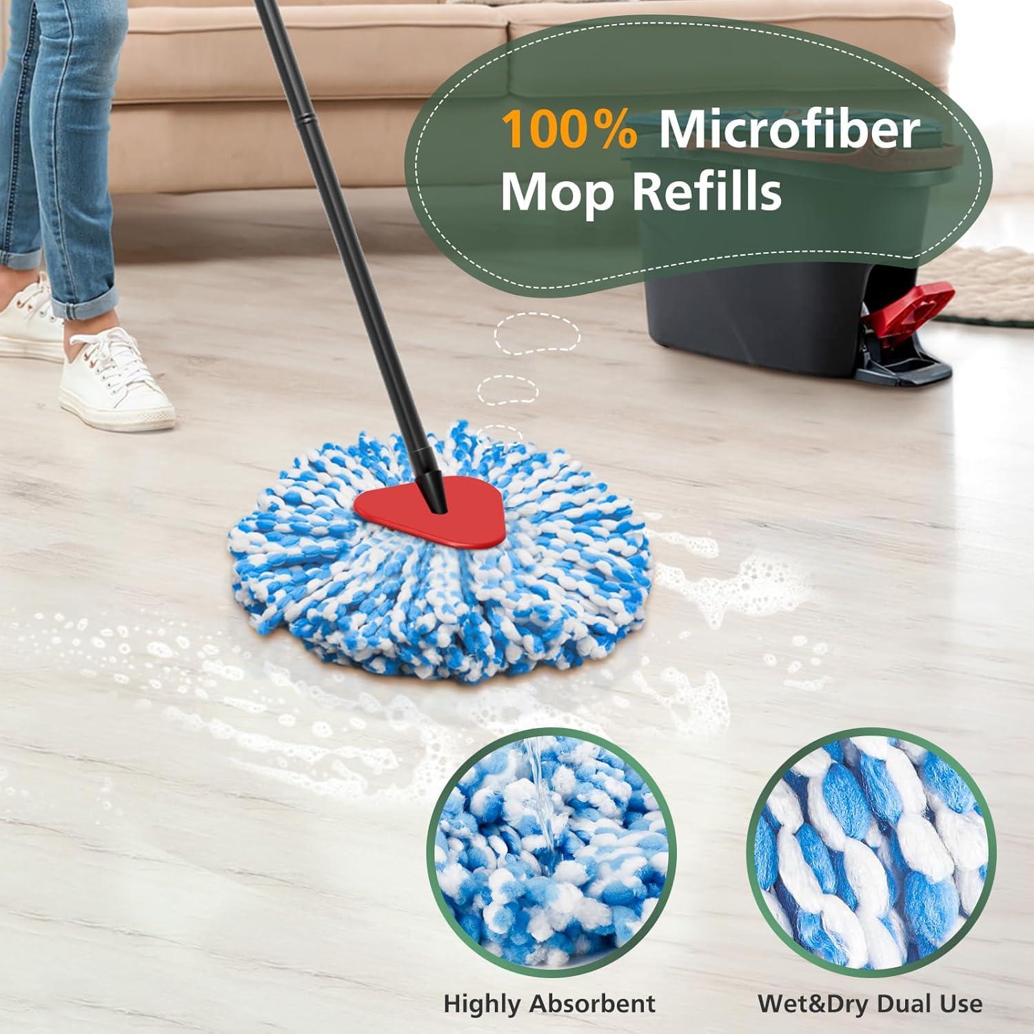 Reemplazo Cabeza de Mop Giratorio EasyWring 4+1 Microfibra Azul