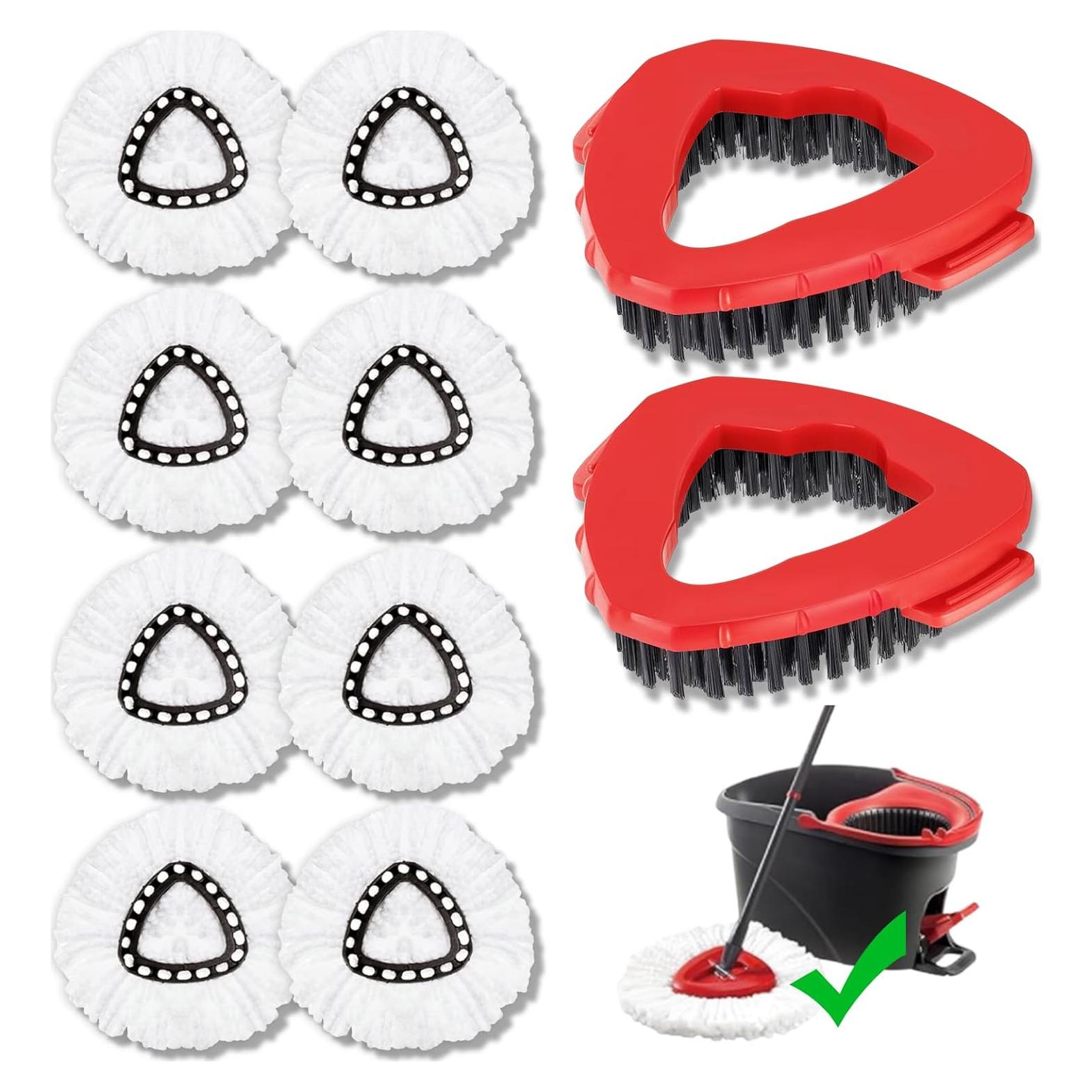 Paquete de 10 Reemplazos de Cabezas de Mop O-Cedar - 2 Cabezas + 8 Recargas Microfibra