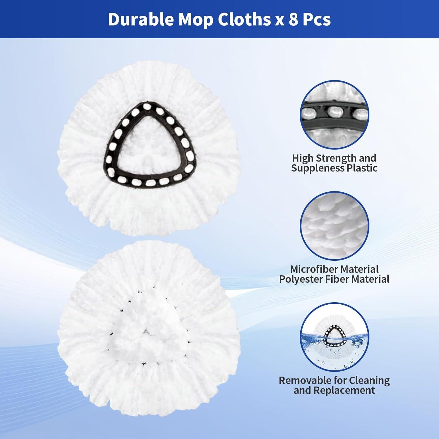 Paquete de 10 Reemplazos de Cabezas de Mop O-Cedar - 2 Cabezas + 8 Recargas Microfibra