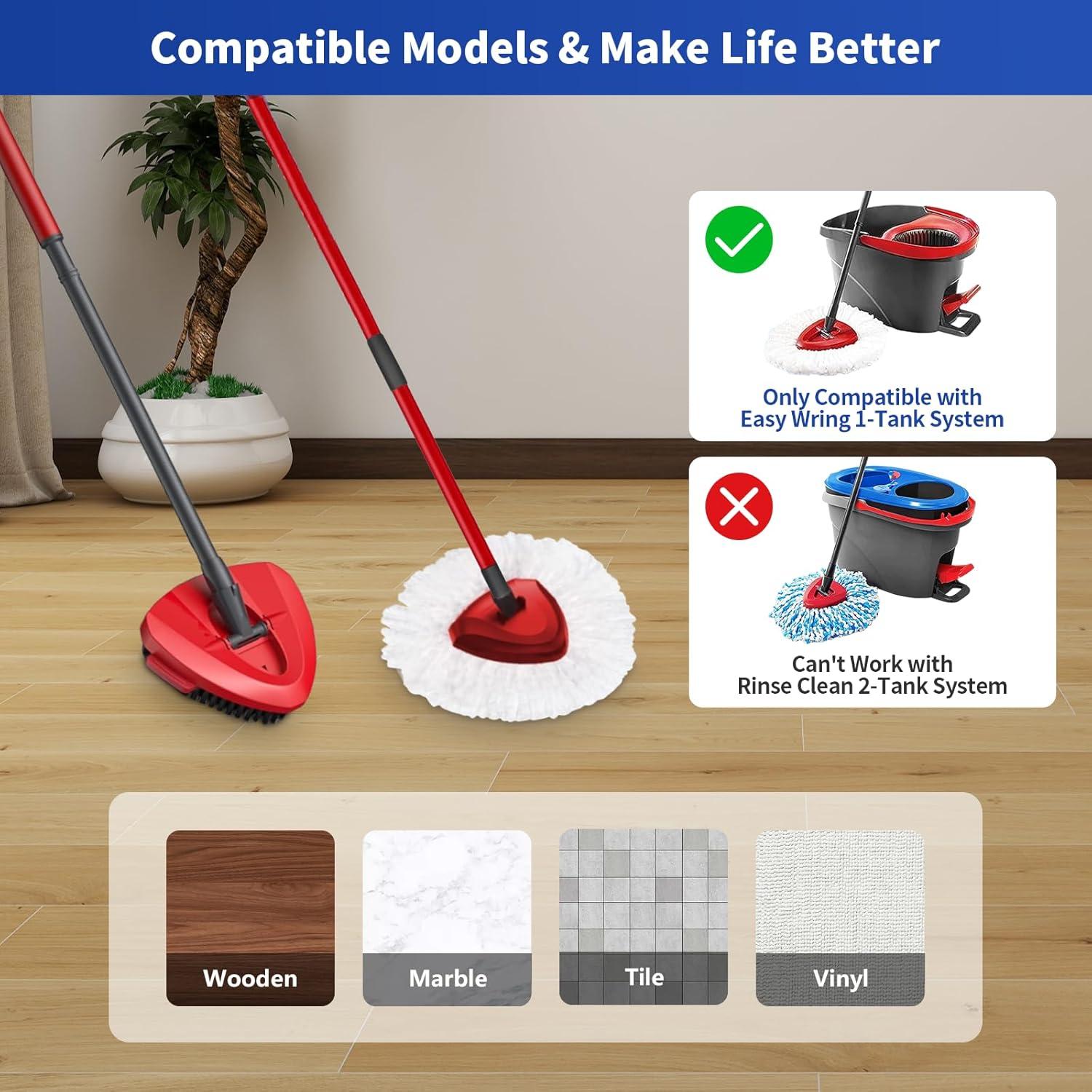 Paquete de 10 Reemplazos de Cabezas de Mop O-Cedar - 2 Cabezas + 8 Recargas Microfibra