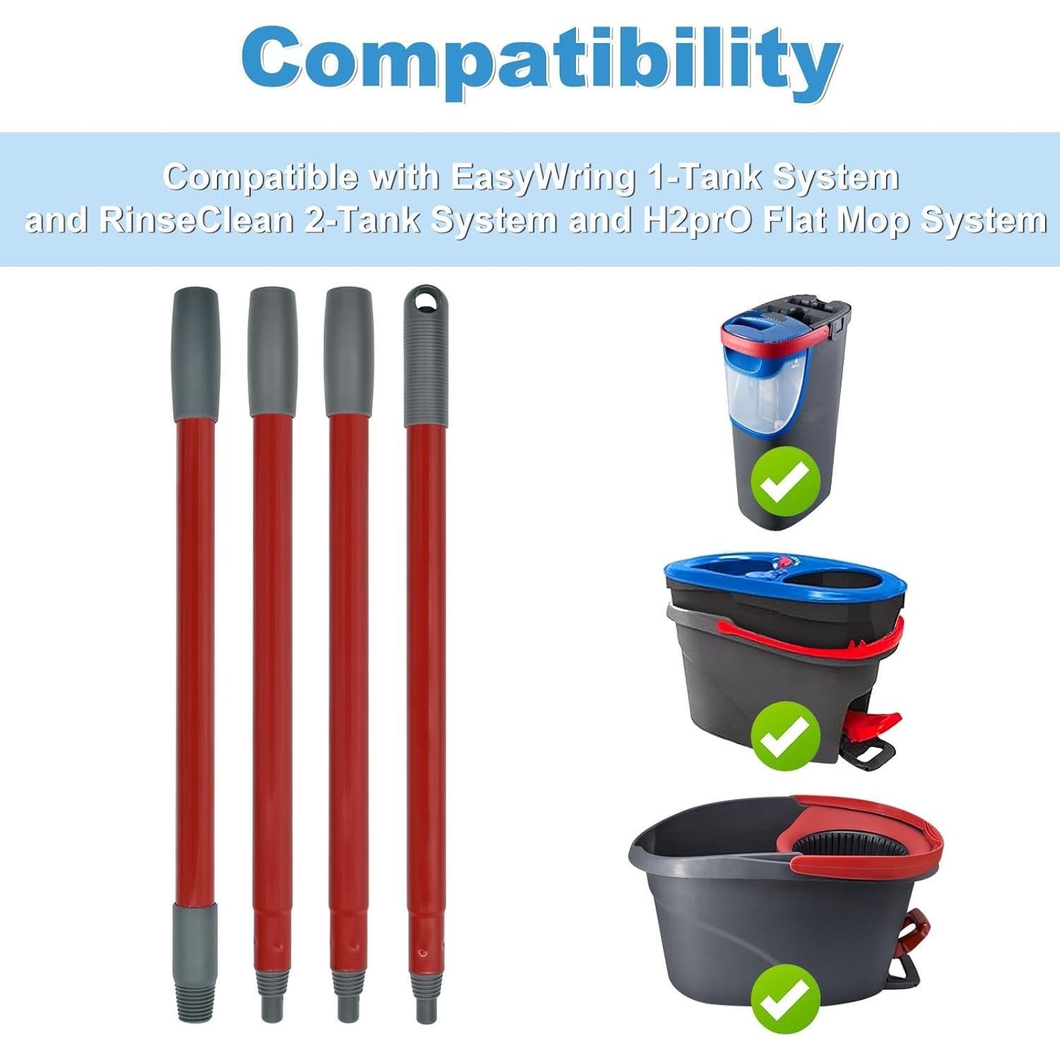 Mango de Mopa Giratoria Ocedar 4 Secciones Ajustable 76-147 cm