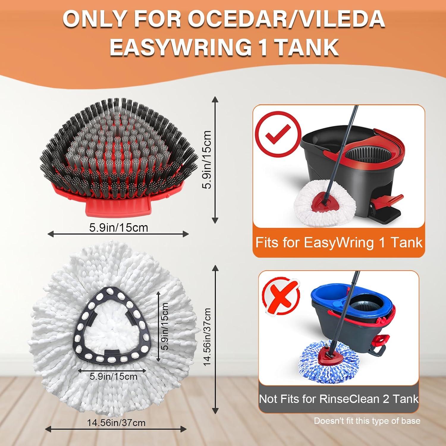 Cabezas de Mop Reemplazables O-Cedar EasyWring + Cepillo