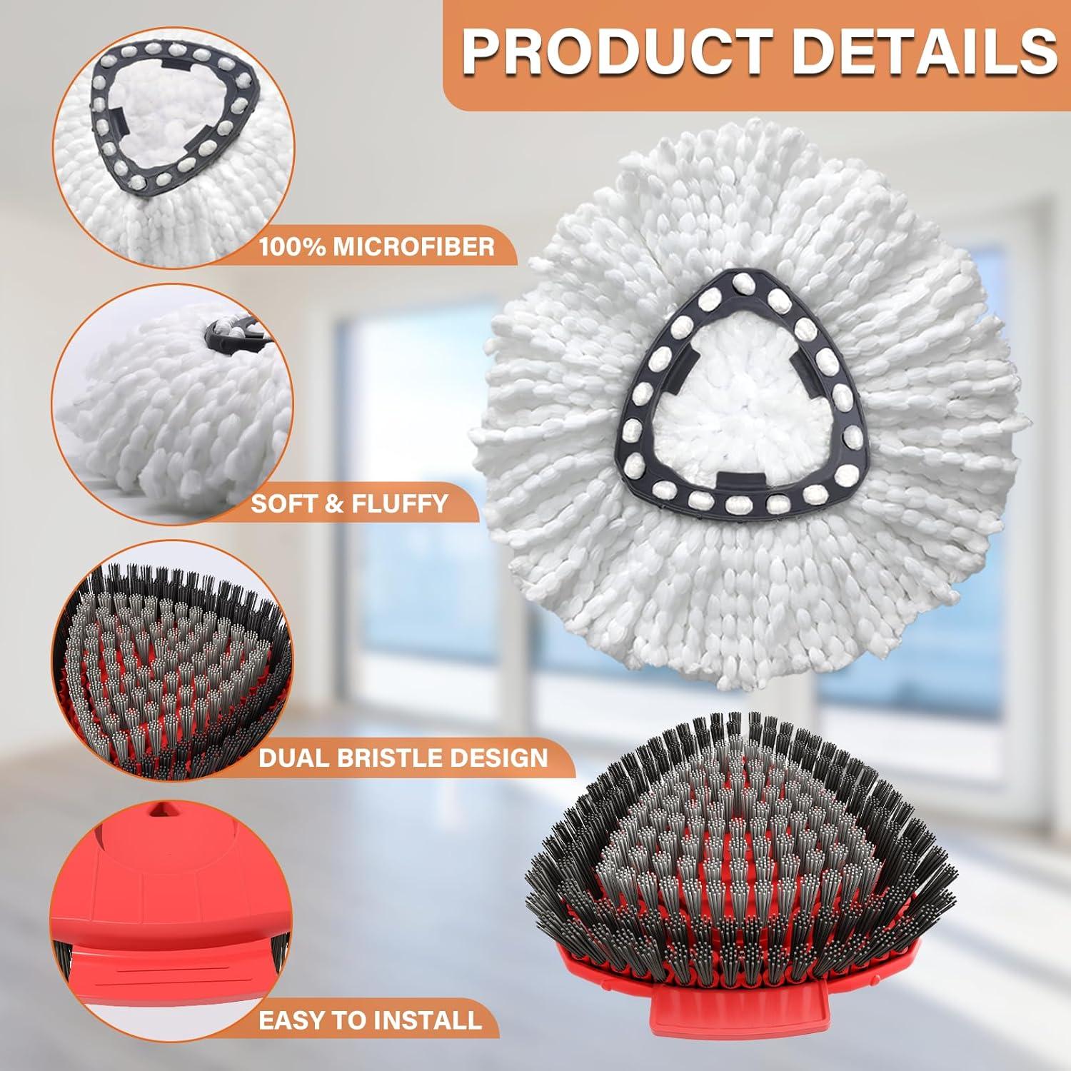 Cabezas de Mop Reemplazables O-Cedar EasyWring + Cepillo