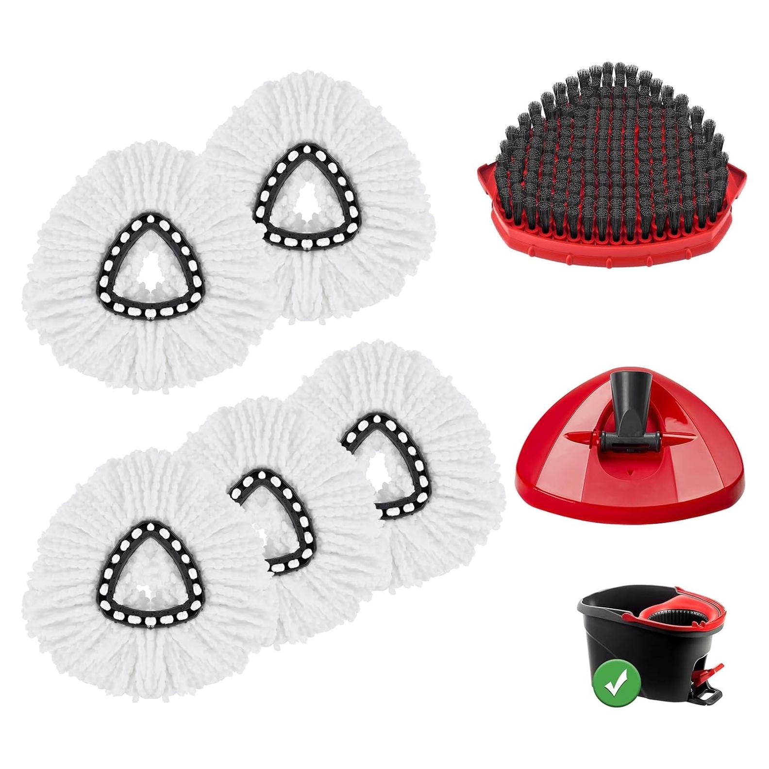 Almohadillas de Reemplazo O-Cedar EasyWring 5 Piezas + Cepillo