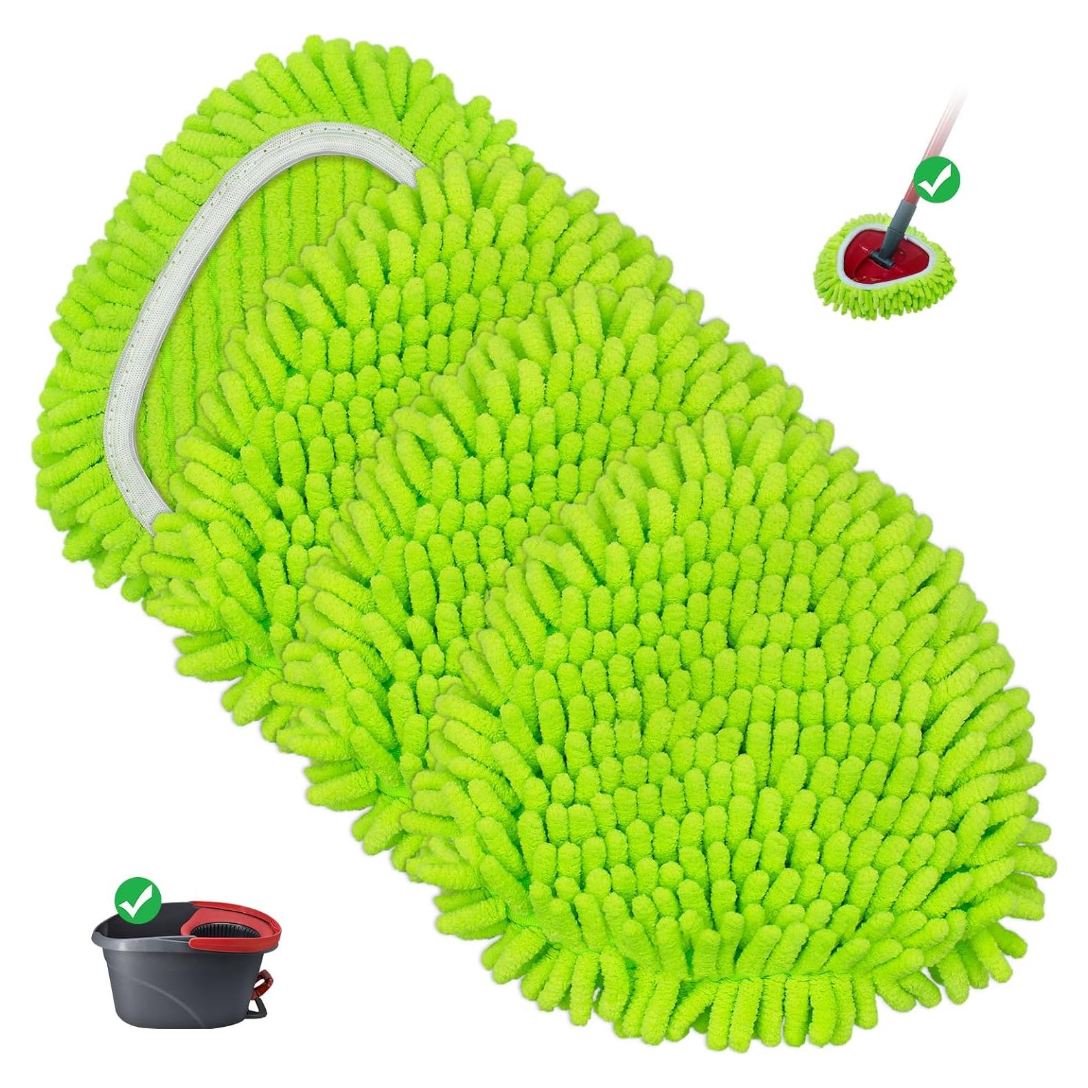 Cabezas de Reemplazo de Mopa O-cedar Chenilla Verde - Paquete de 4