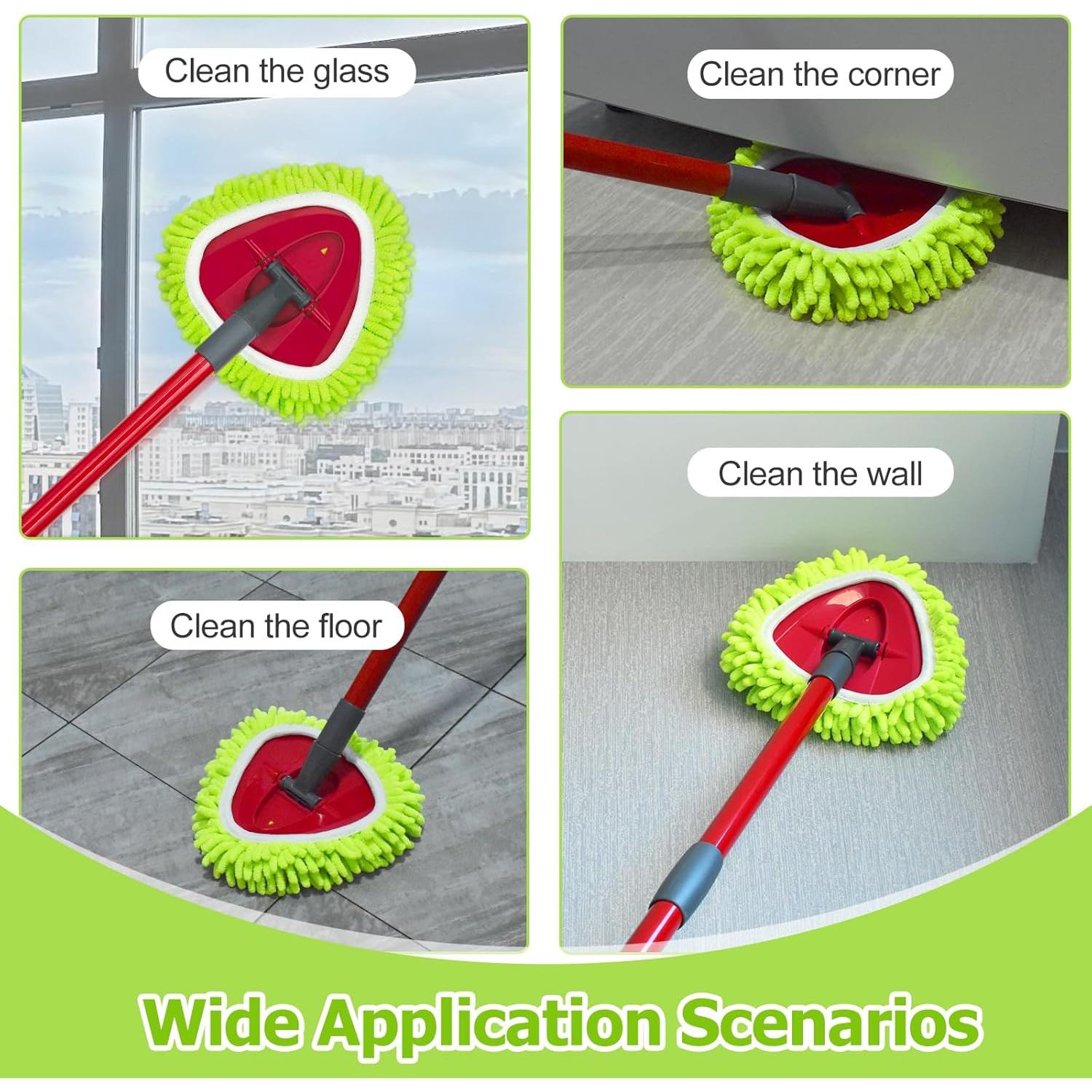 Cabezas de Reemplazo de Mopa O-cedar Chenilla Verde - Paquete de 4