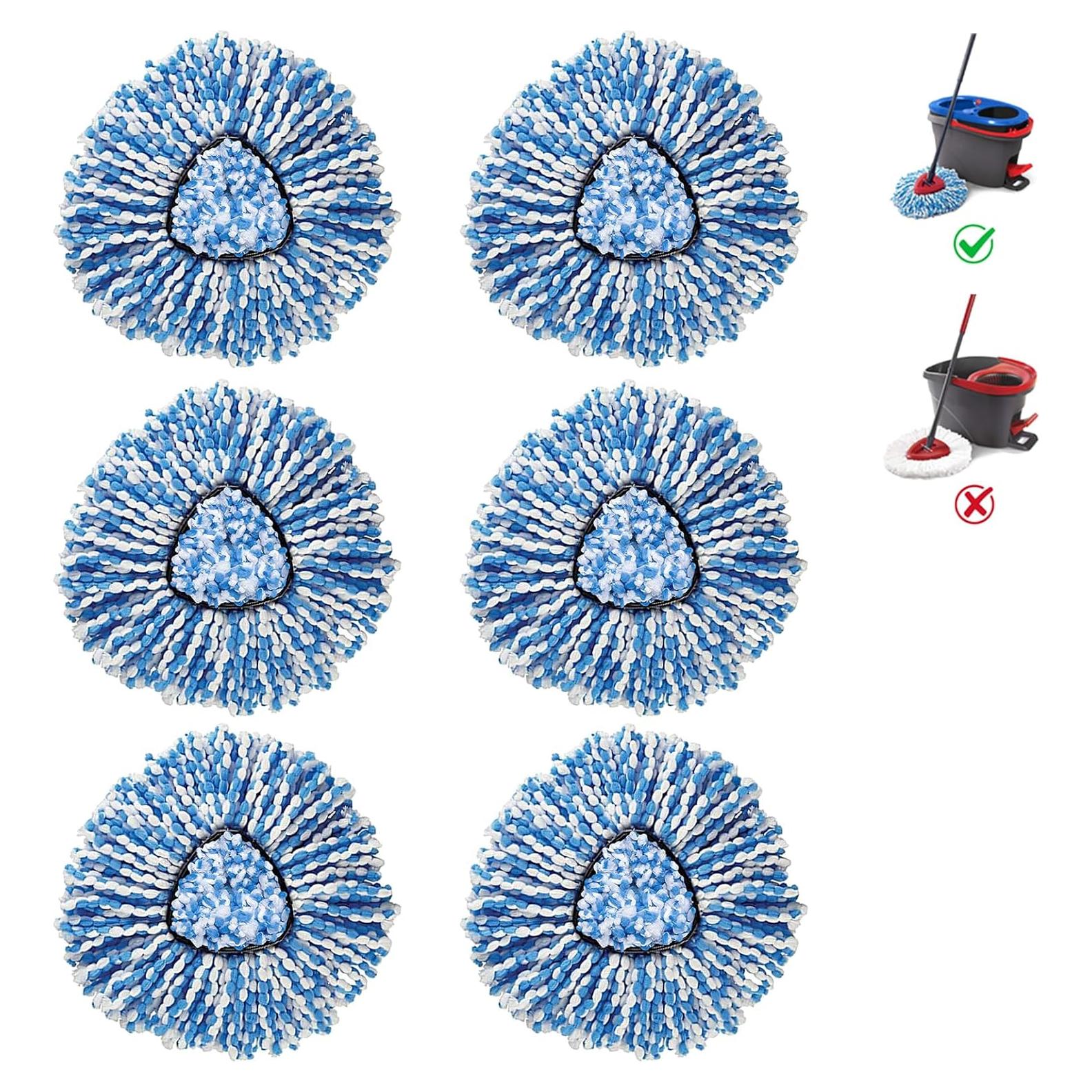 Cabezal de Mopa BonusLife 6 Unidades Microfibra Reemplazo O-Cedar