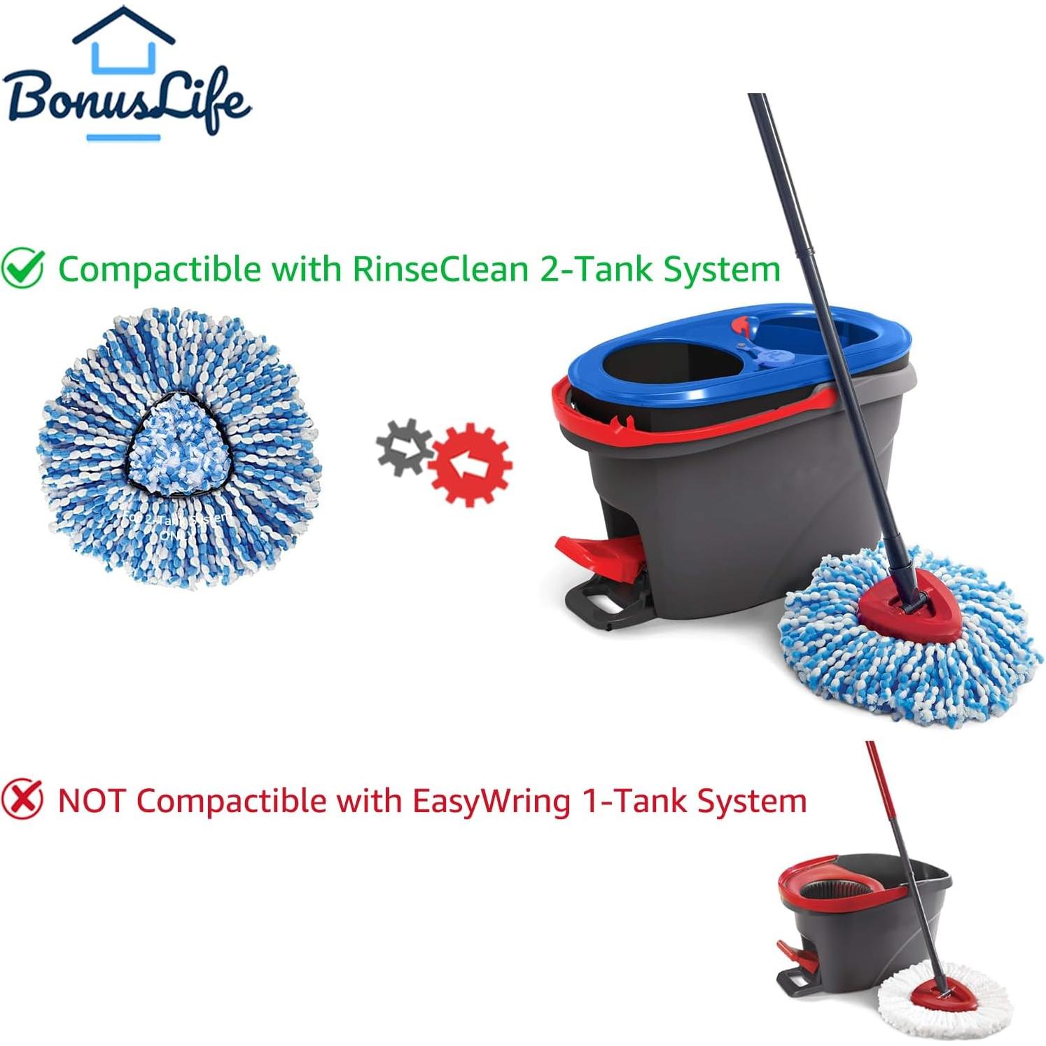 Cabezal de Mopa BonusLife 6 Unidades Microfibra Reemplazo O-Cedar