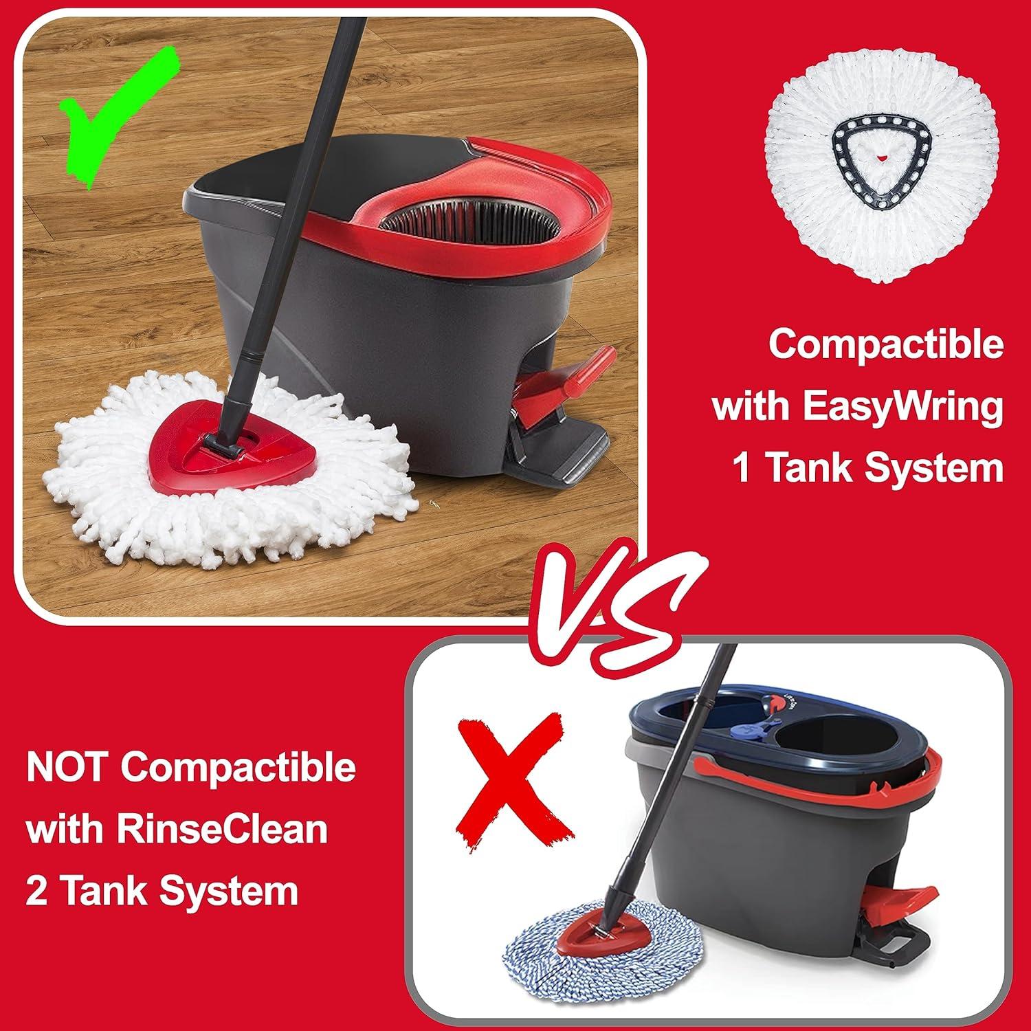 Cabezas de Repuesto para Mopa Giratoria Brensten - Paquete de 4 Microfibra