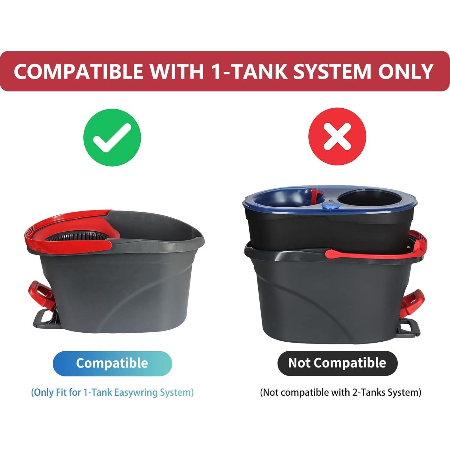 Cabezal de Repuesto para Mop de Giro Triangular Qulable - 4 Recargas Microfibra