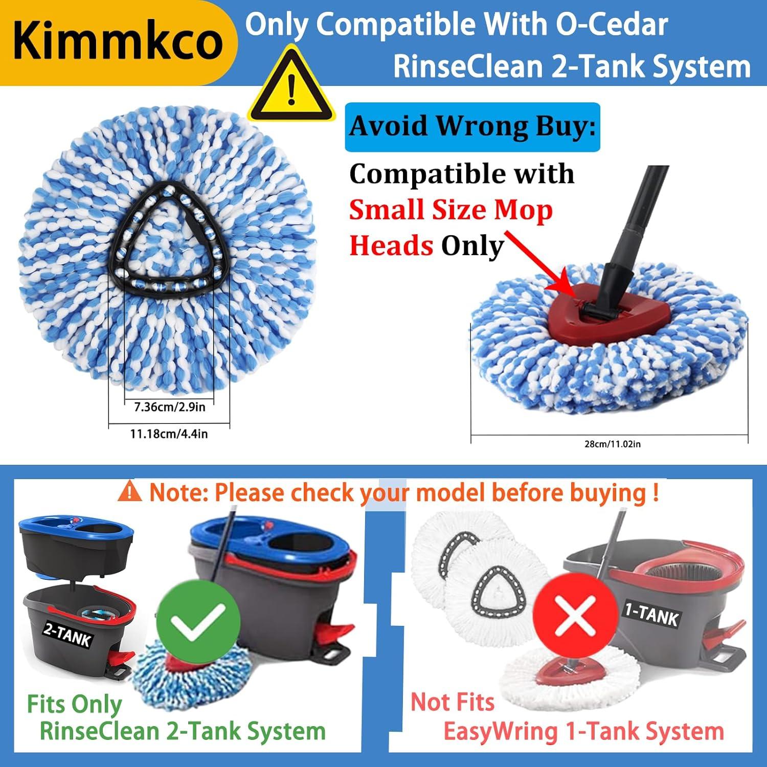 Cabeza de Mop Reemplazo Kimmkco 6 Piezas Microfibra Azul