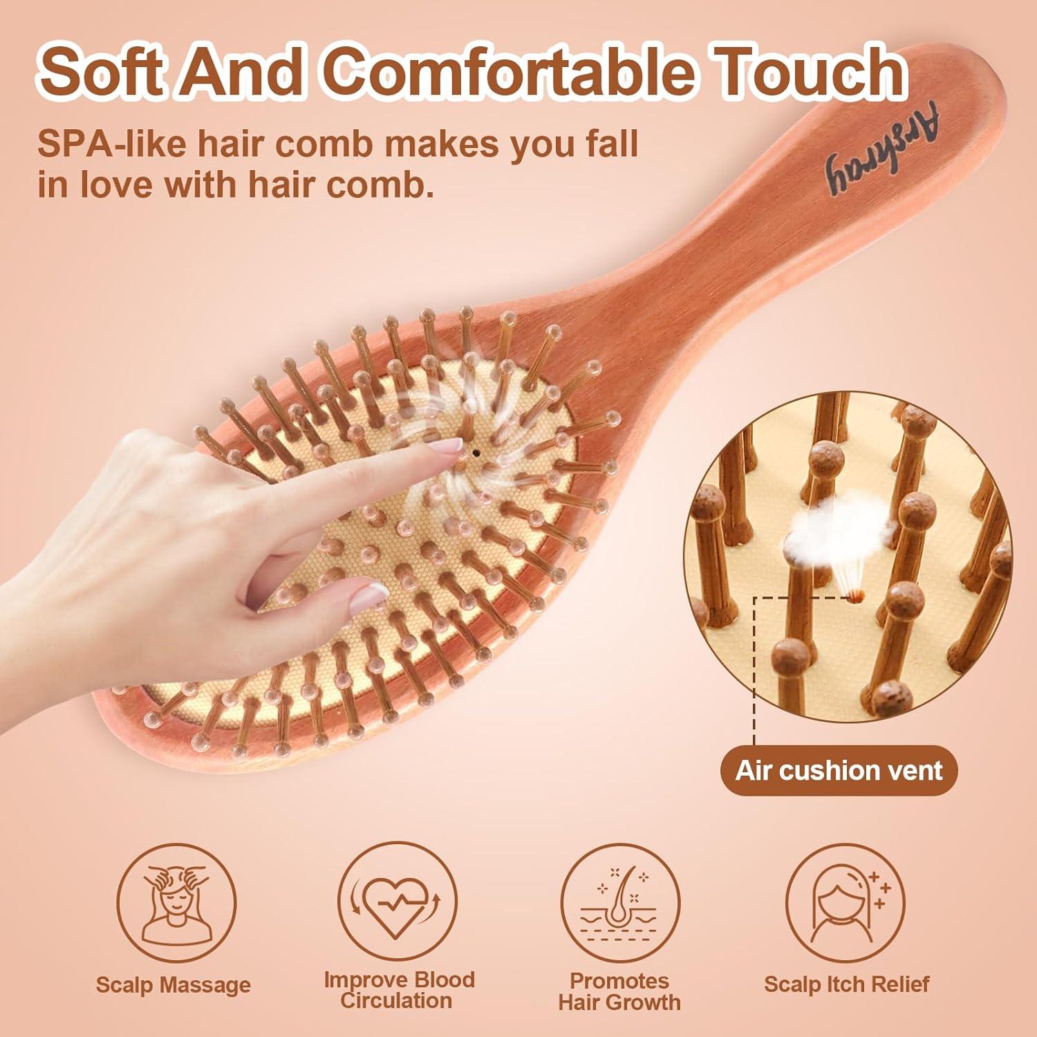 Cepillo de Pelo de Bambú Arshray Ovalado 20.5x6.5cm