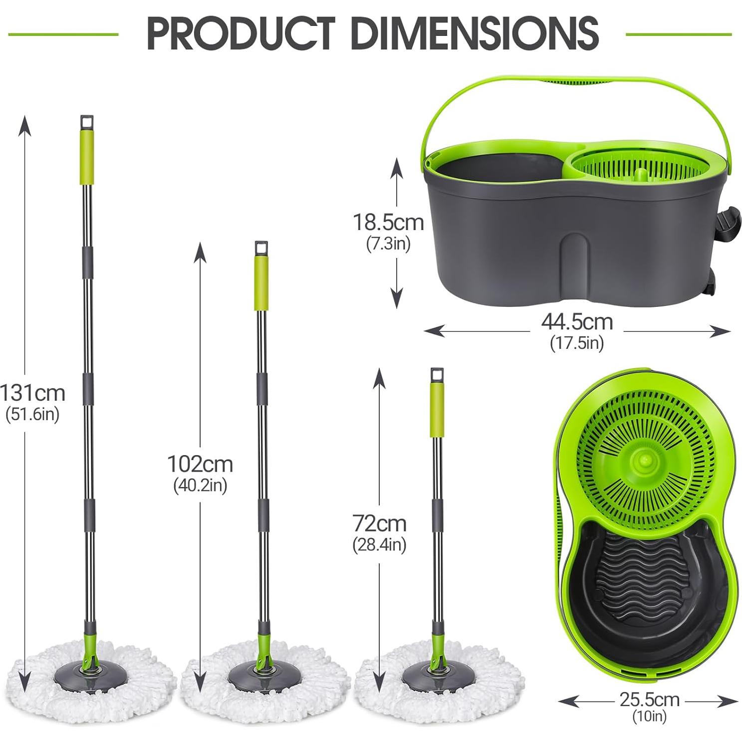 Set de Mopa Giratoria Masthome con Cubo y Escurridor 360°