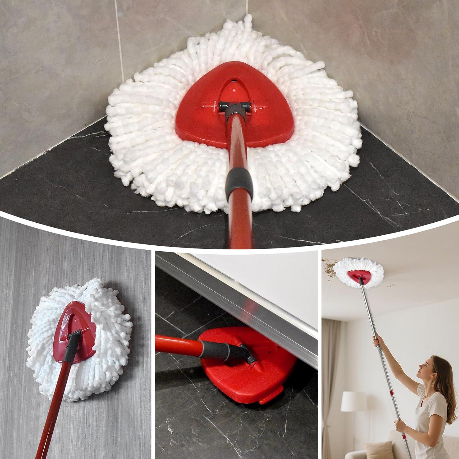 Mango de Mopa Giratoria Hezane Rojo 4 Secciones Repuesto