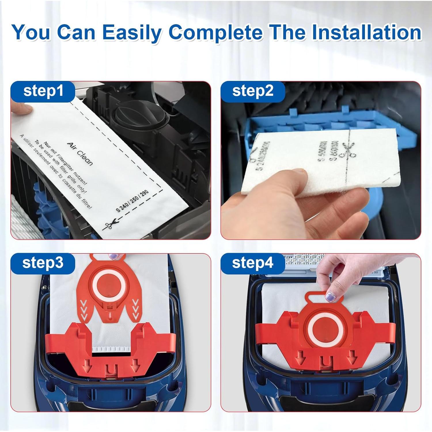 Paquete de 10 bolsas de vacío Hezane FJM 3D para Miele