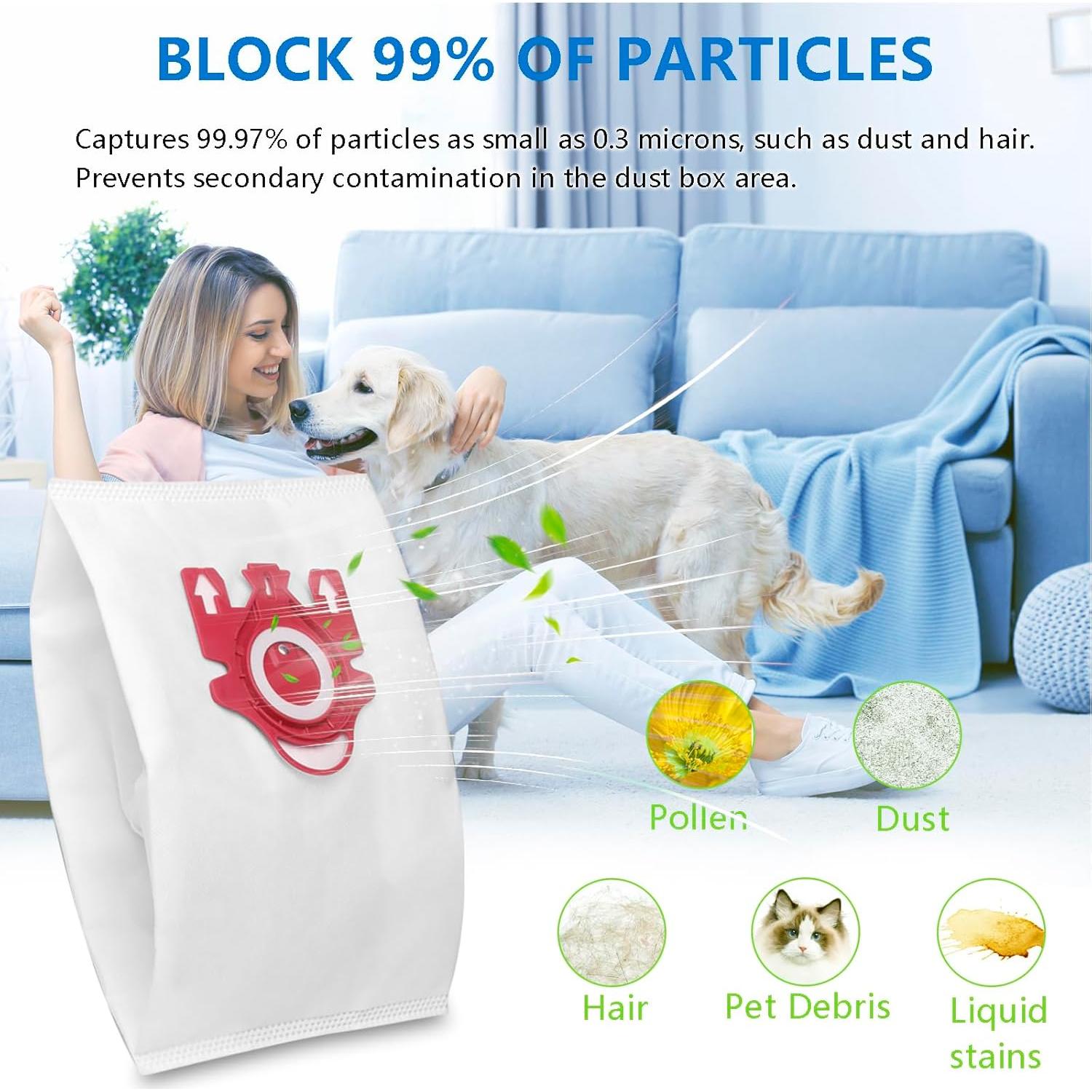 14 Bolsas de Aspiradora Bluearks FJM Airclean + 8 Filtros