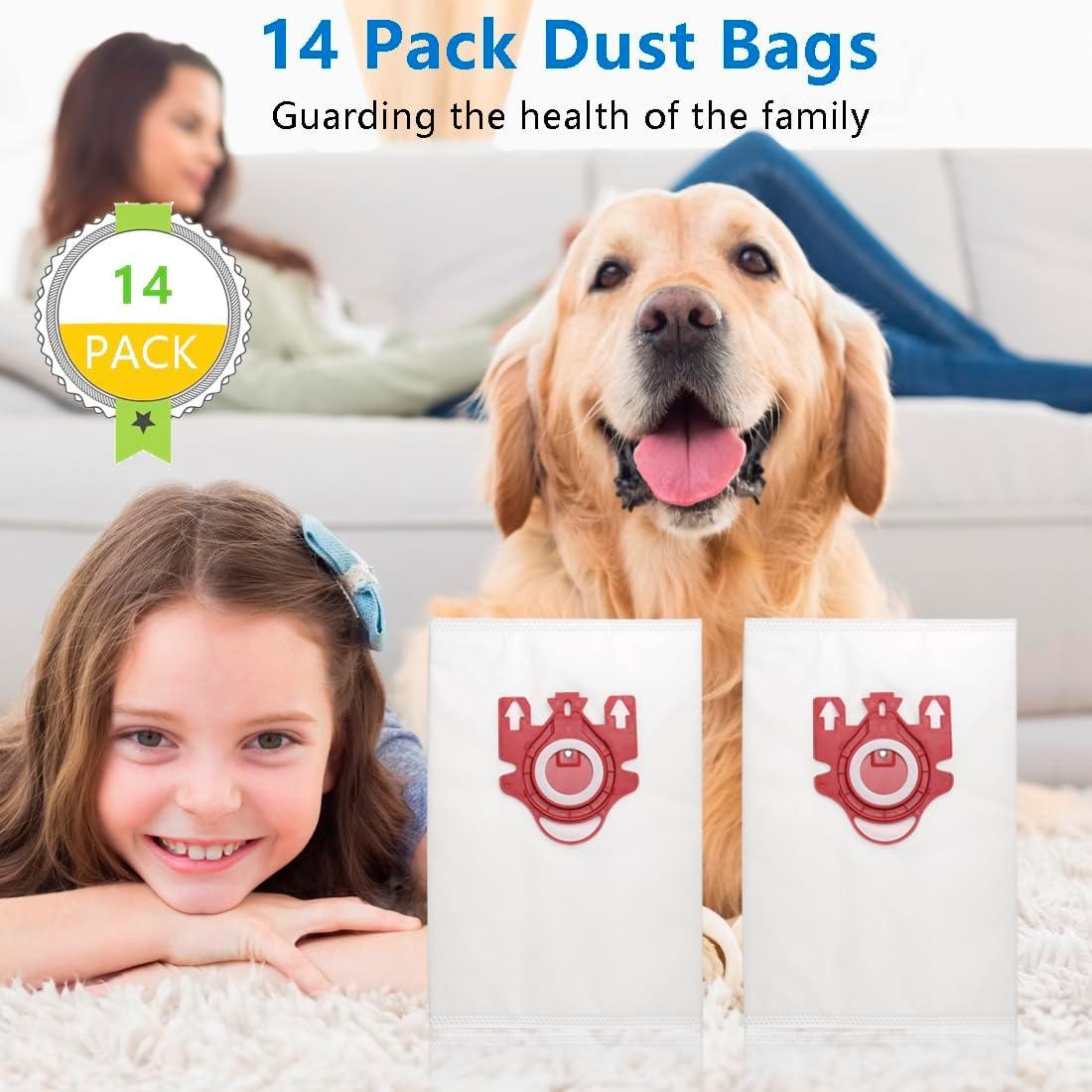 14 Bolsas de Aspiradora Bluearks FJM Airclean + 8 Filtros