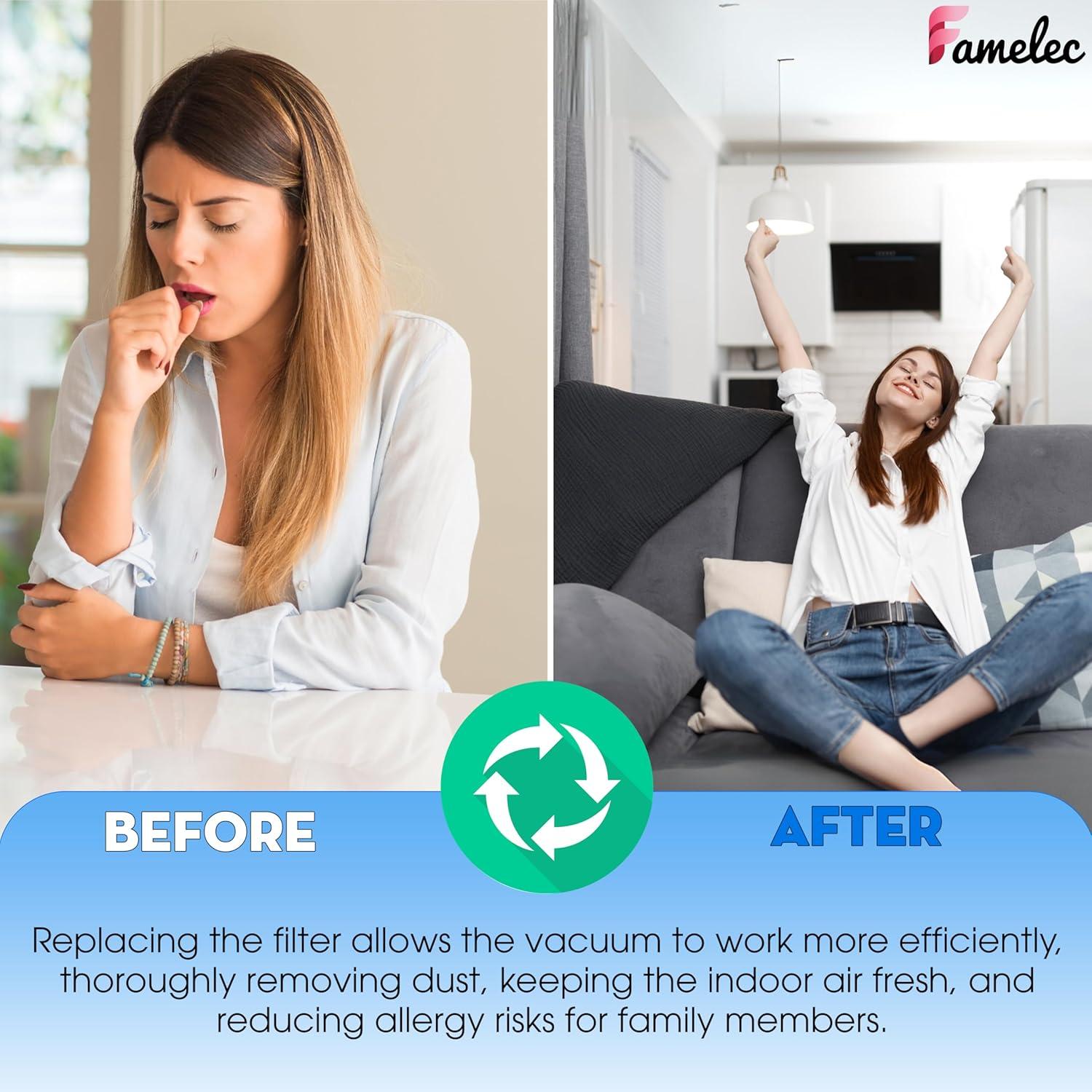 Kit FAMELEC: 8 Bolsas FJM + 4 Filtros HEPA AirClean 50 Miele